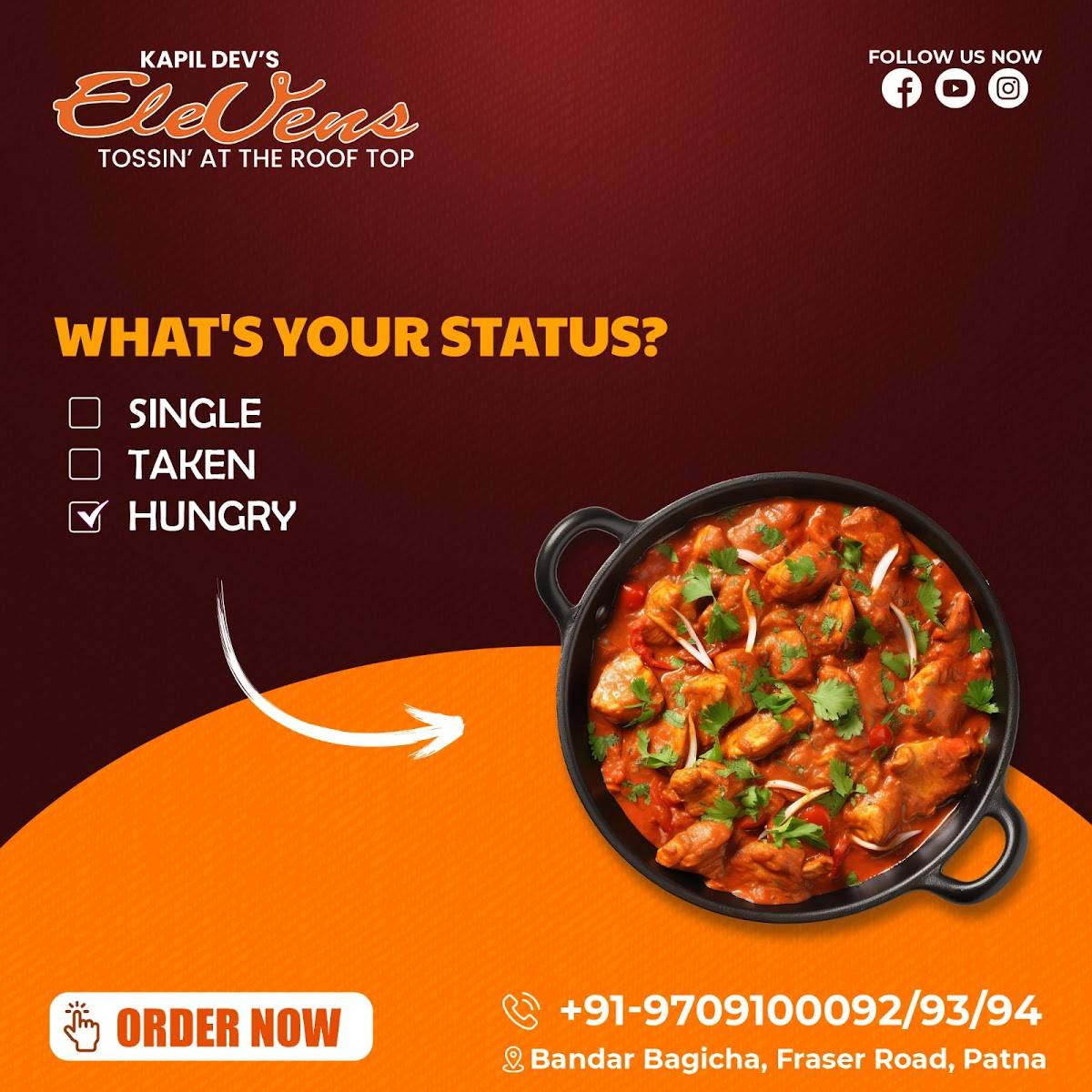 Kapil Dev's Elevens menu