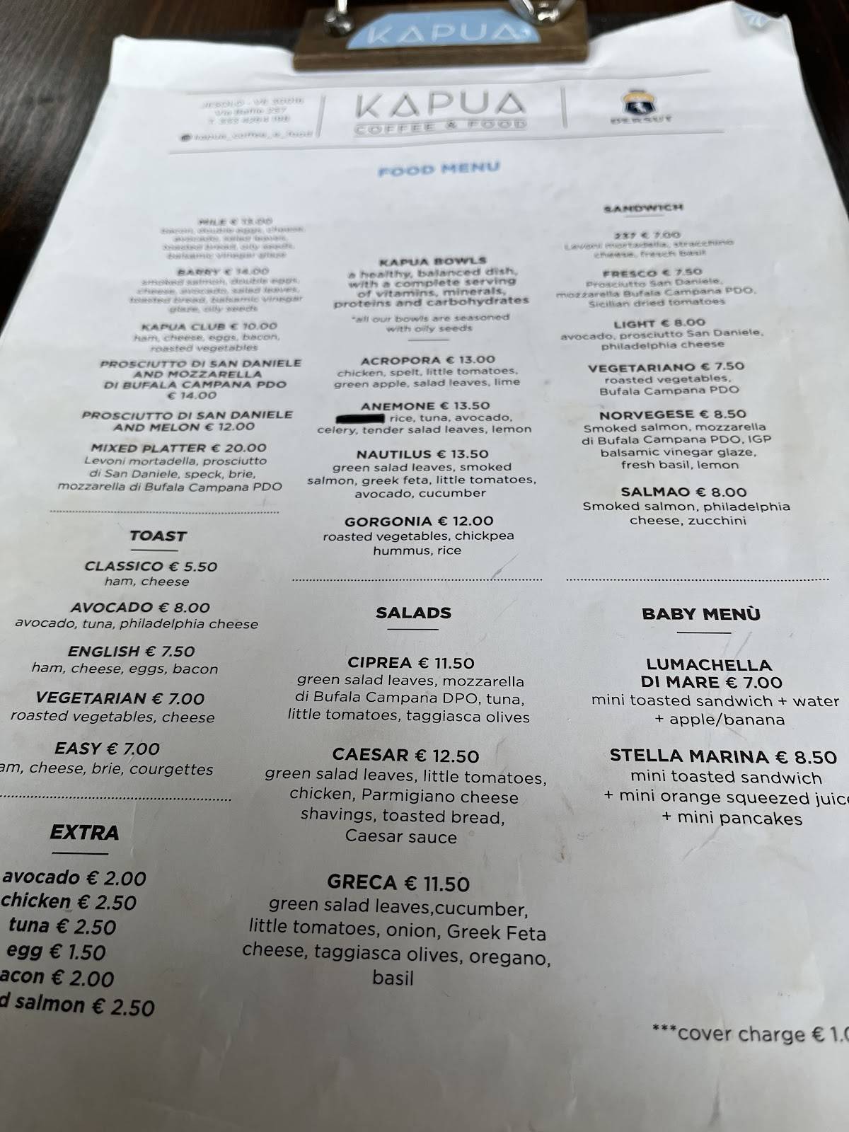 Menu di Kapua 