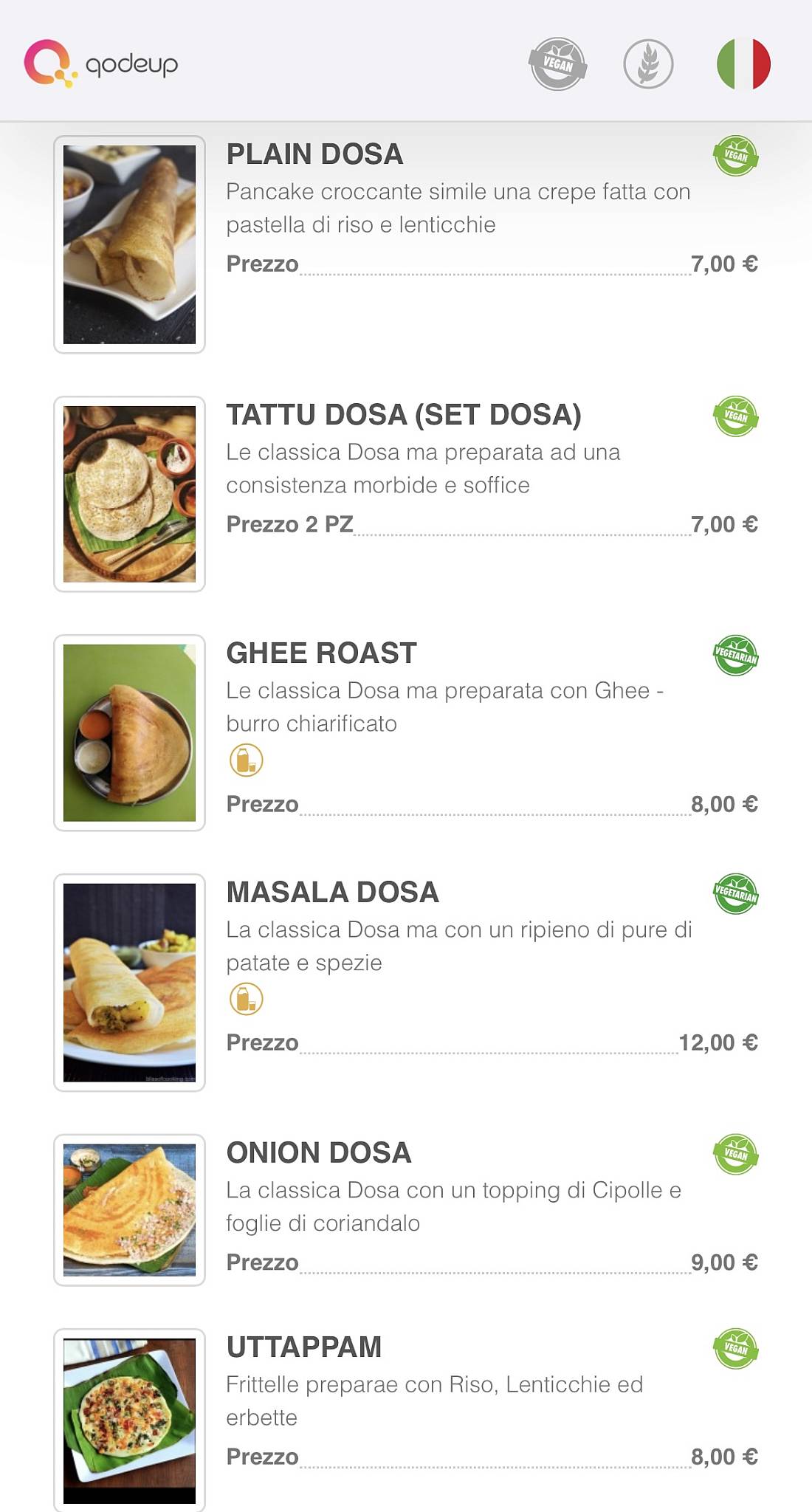 Menu di Kardmum Junction - Ristorante Indiano a Milano 
