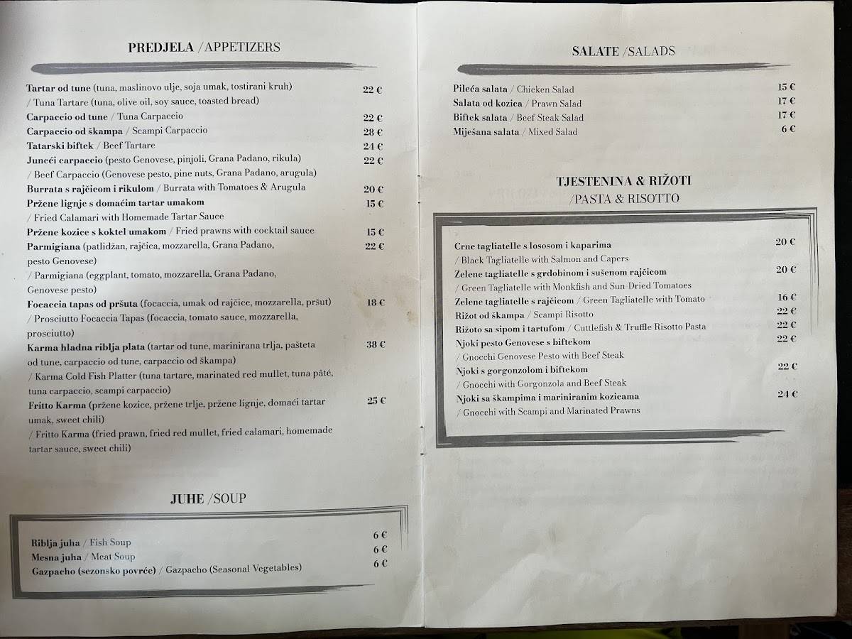 Menu di Karma Restaurant & Bar 