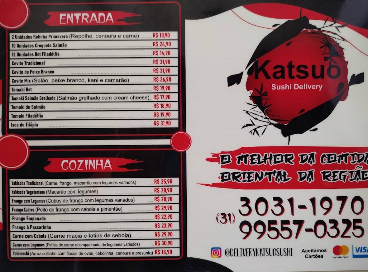 Katsuo sushi cardápio