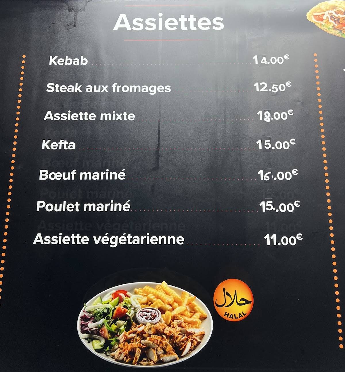 Menu de Kebab Istanbul