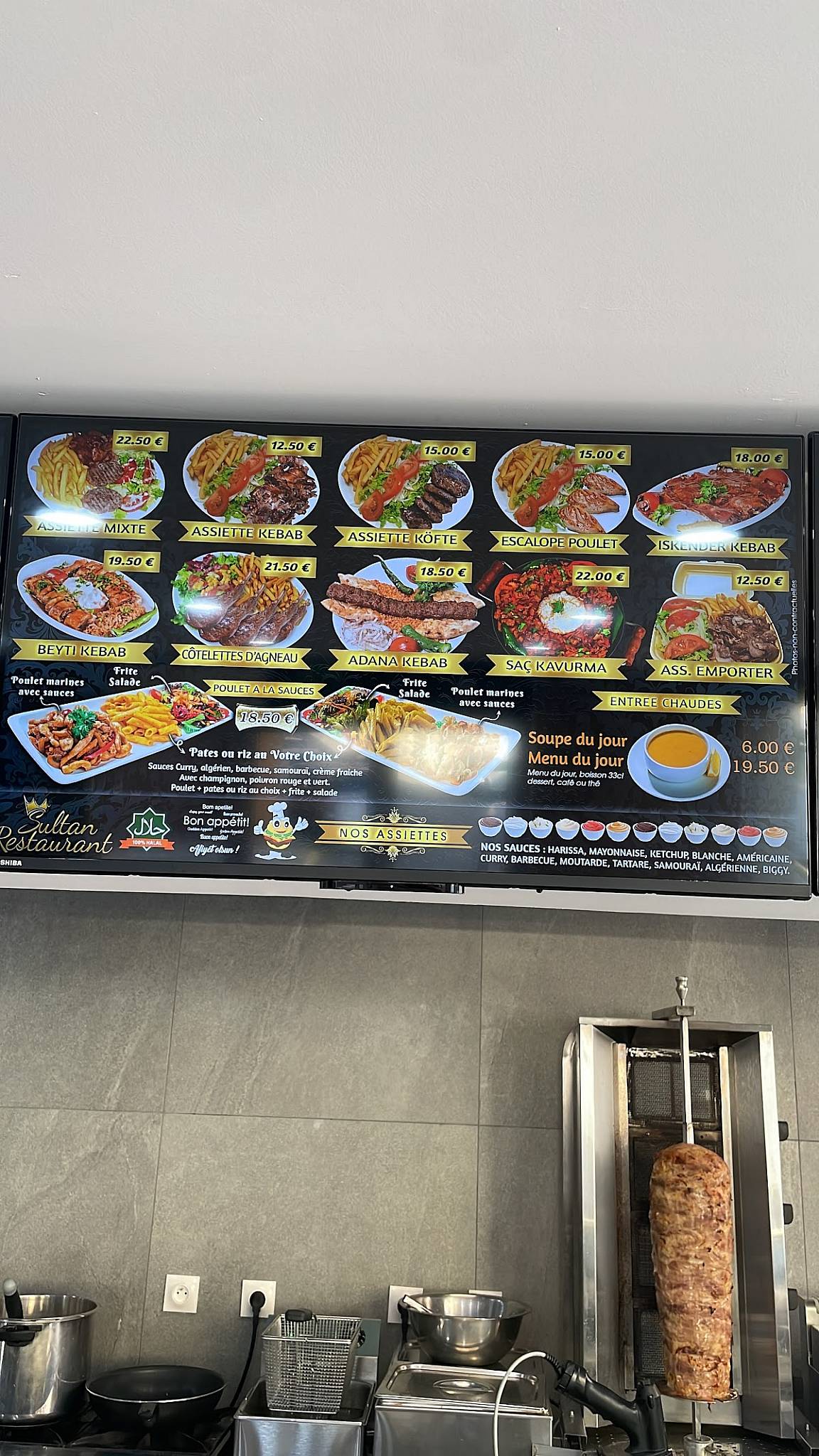 Menu de Sultan Restaurant Cluses