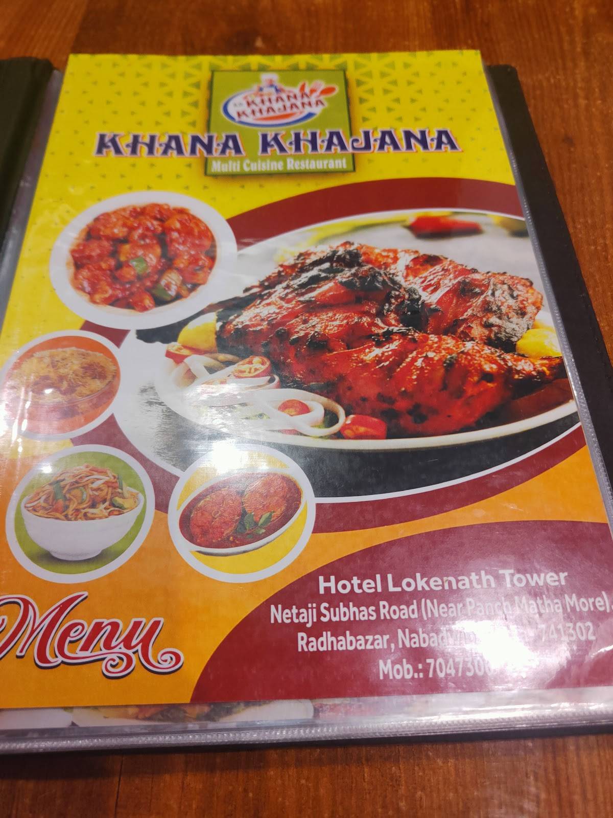 Khana Khazana Restaurant menu