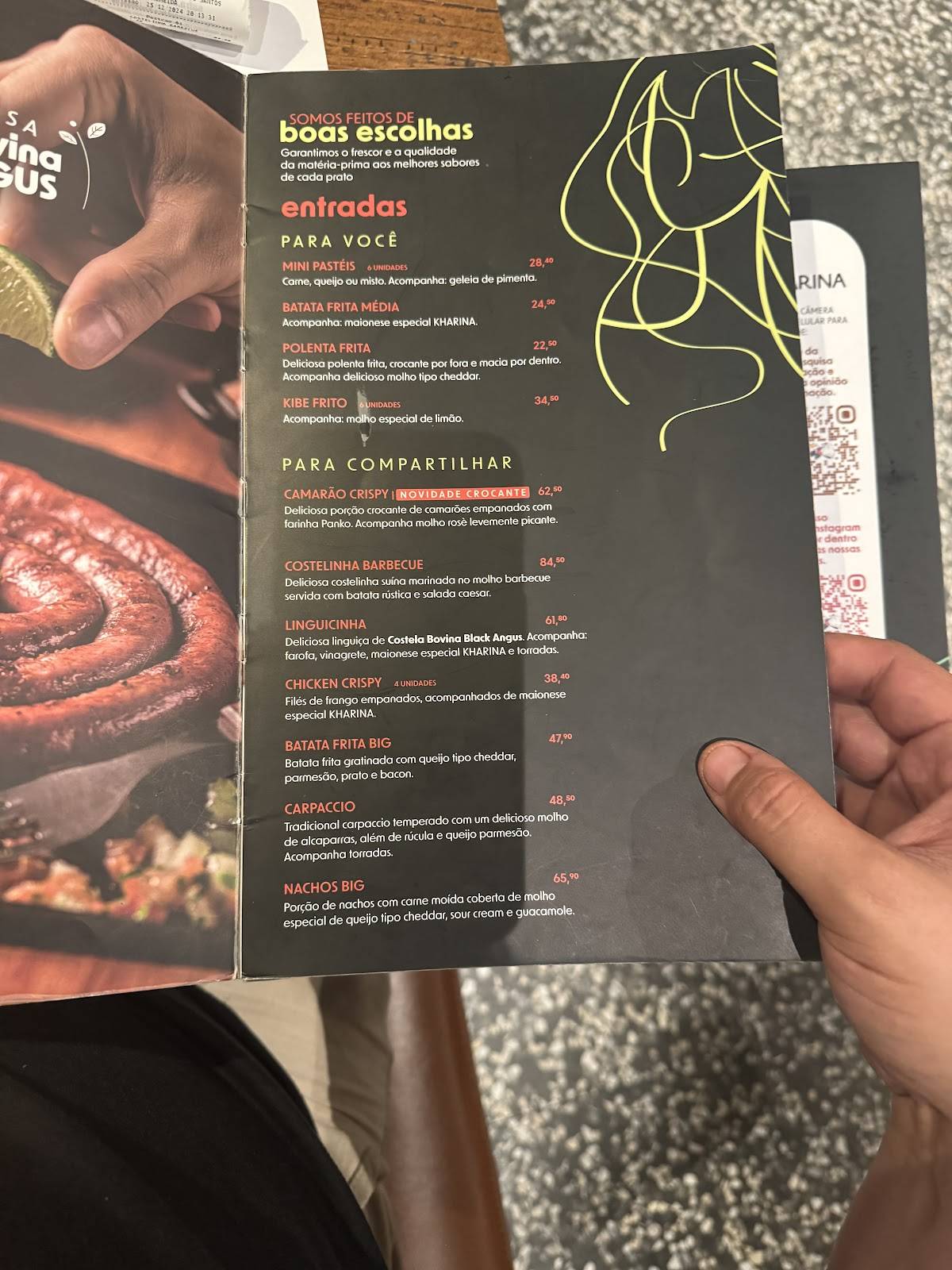 Kharina Higienópolis cardápio