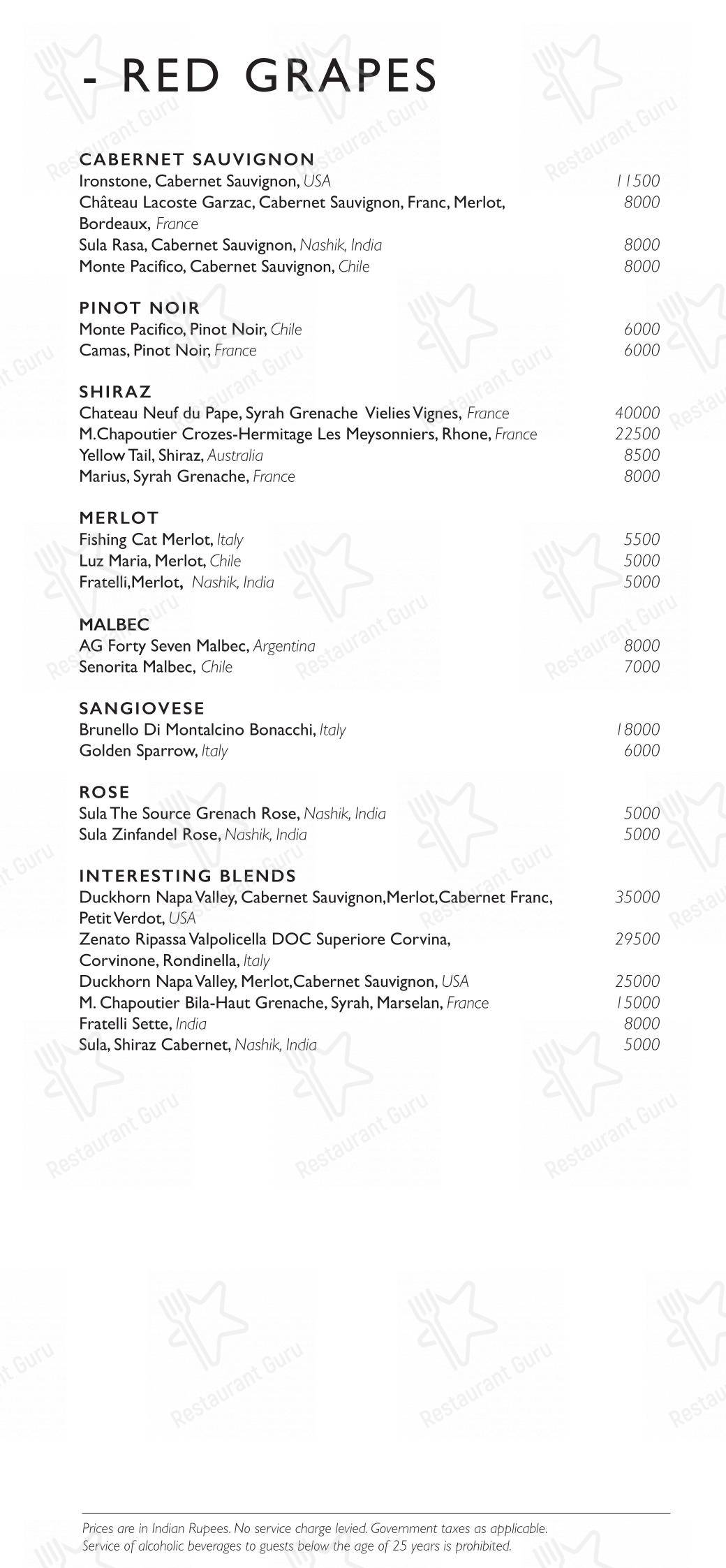 Menu for Kheer - Roseate House in New Delhi