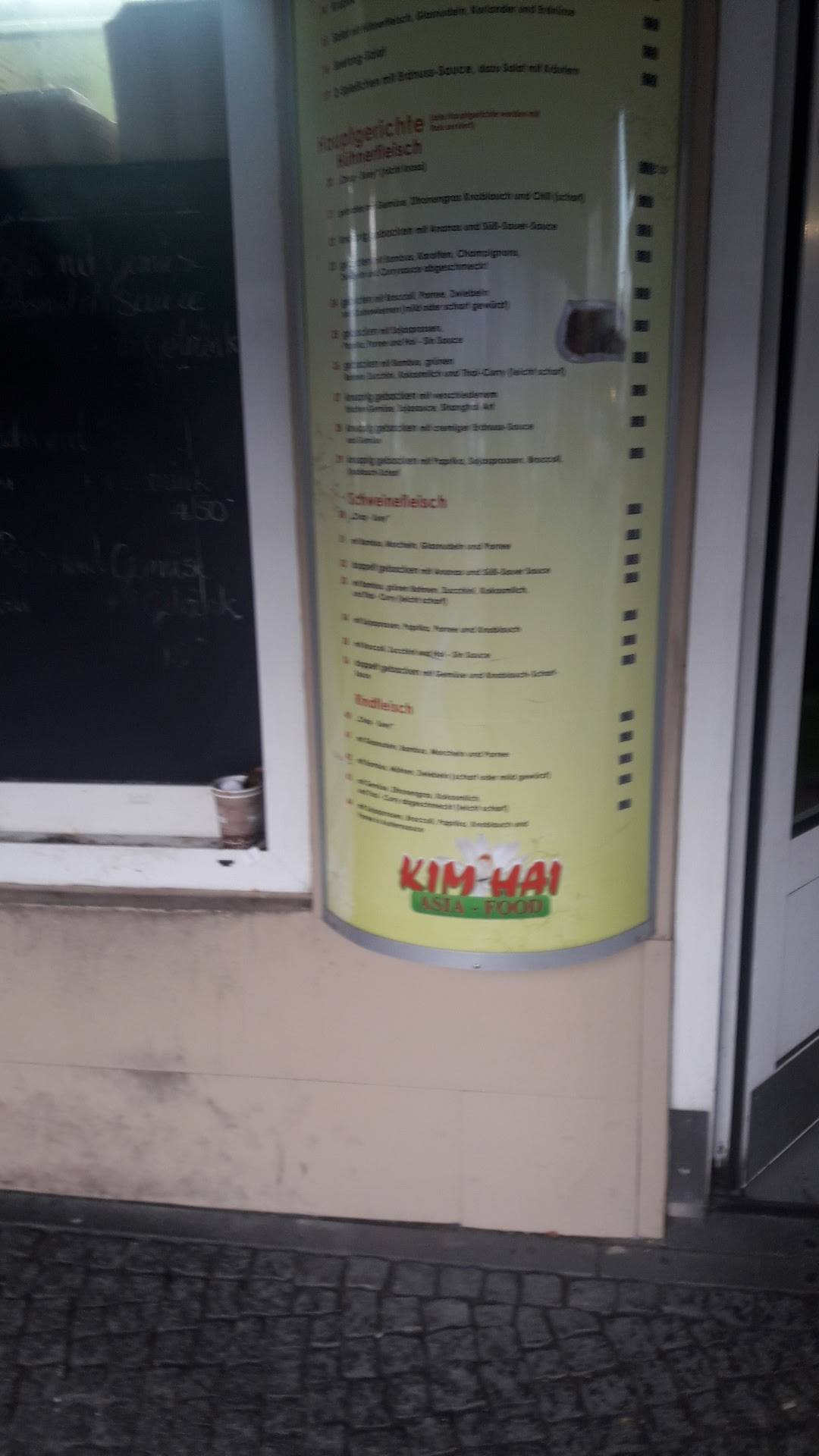 Speisekarte von Kim Hai Asia Food Imbiss Sushi Restaurat Berlin