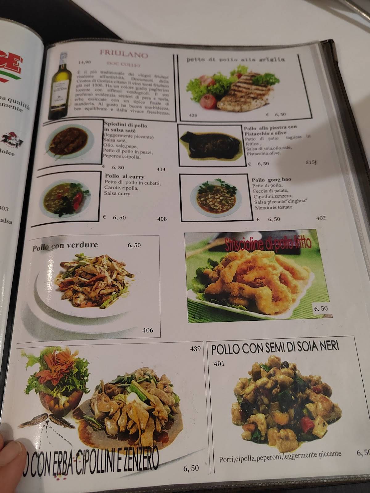 Menu di King Hua dal 1981 