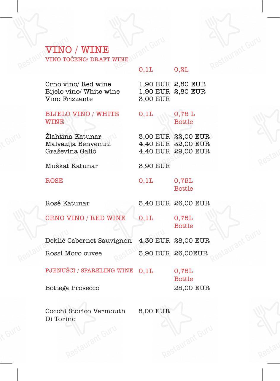 Menu per King's Cafe & Coffee Bar in Fiume