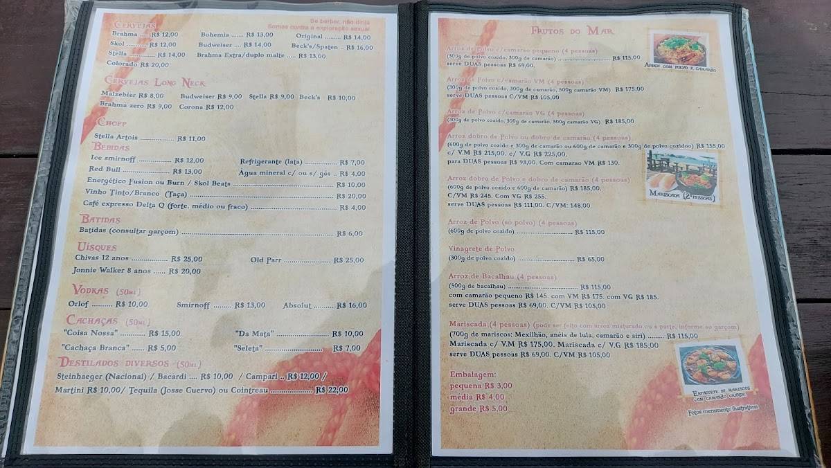 Kiosque do Alemão cardápio