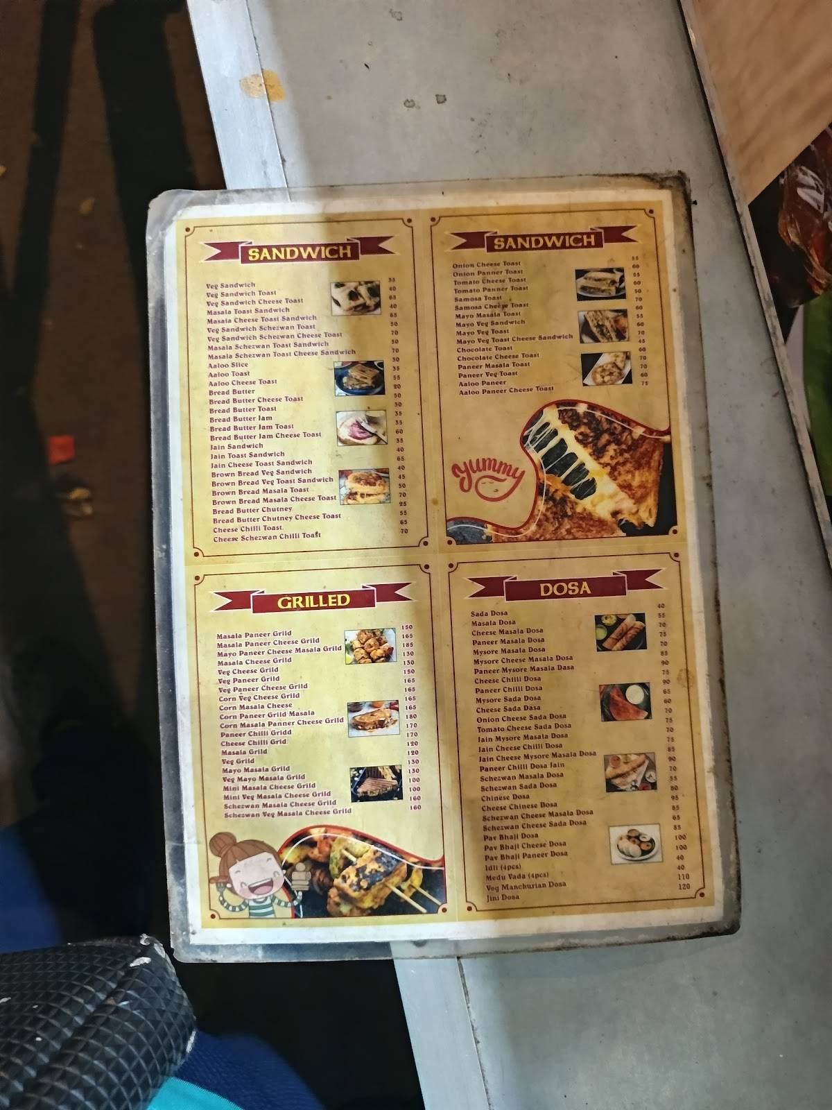 Kiran Fastfood Juice Centre menu