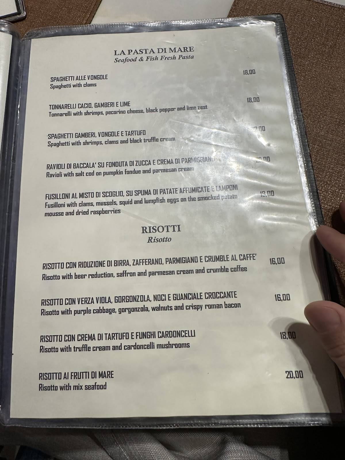 Menu di Klass Restaurant 