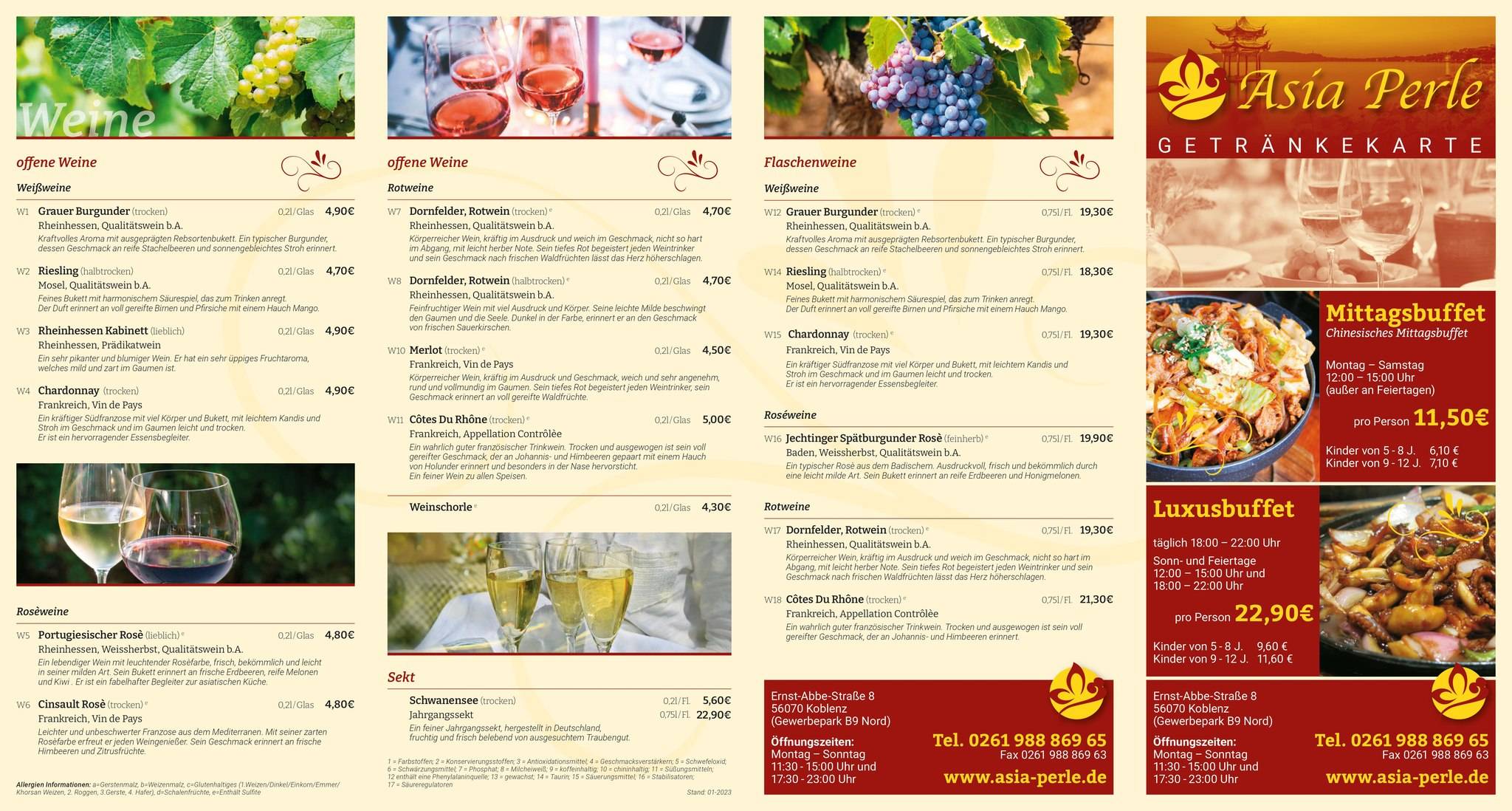 Asia Perle Koblenz Preise