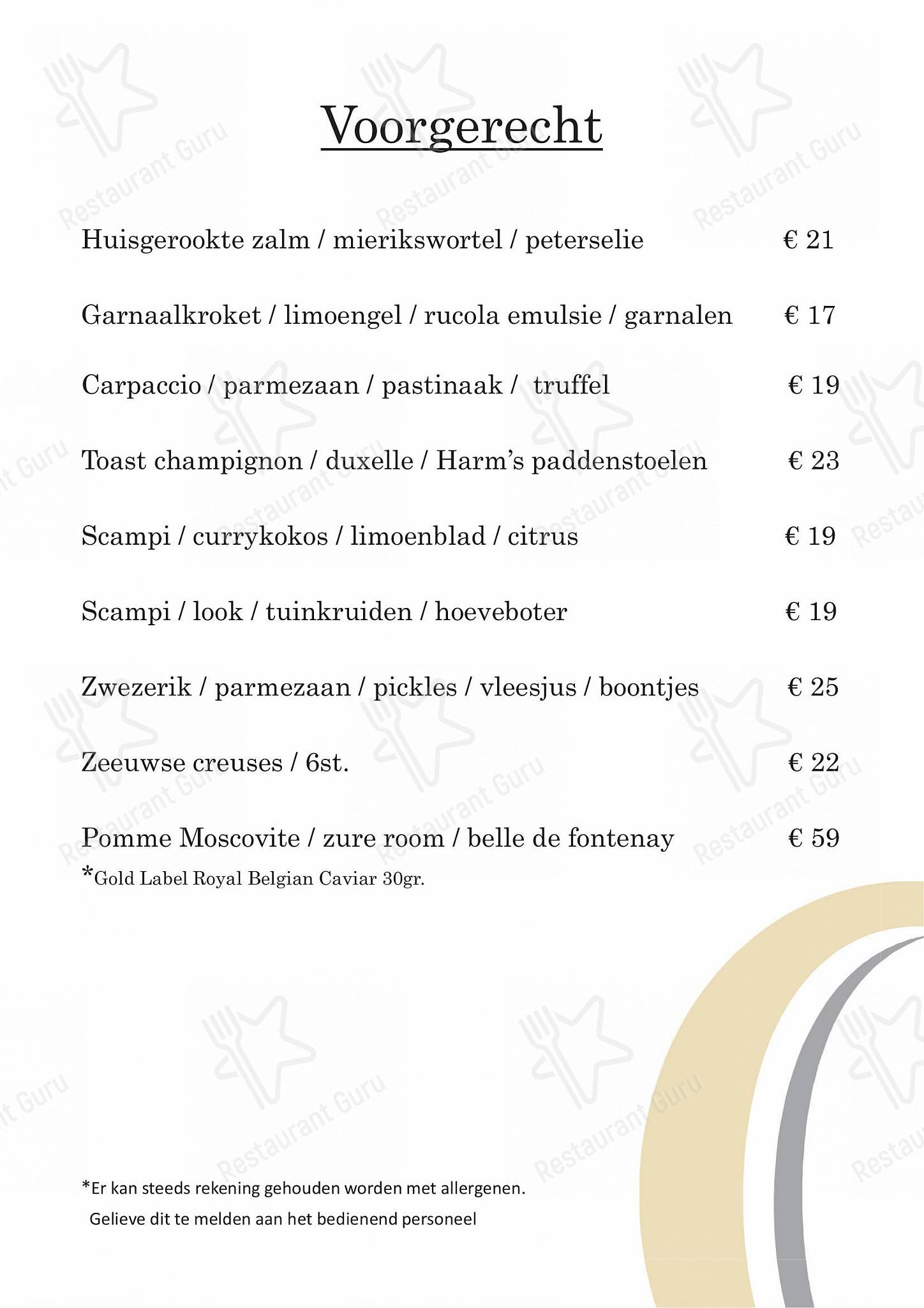 Wine Menu pour Restaurant Condacum dans Kontich