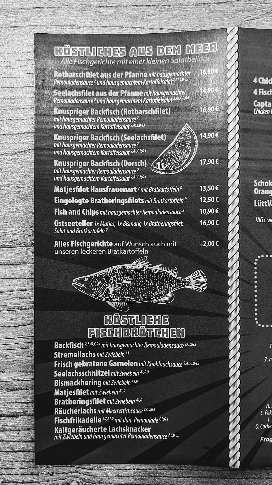 Speisekarte von Imbiss Köstlich fast Food, Neustadt in Holstein