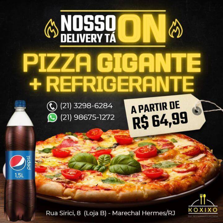 Koxixo - Bar, Restaurante e Pizzaria cardápio