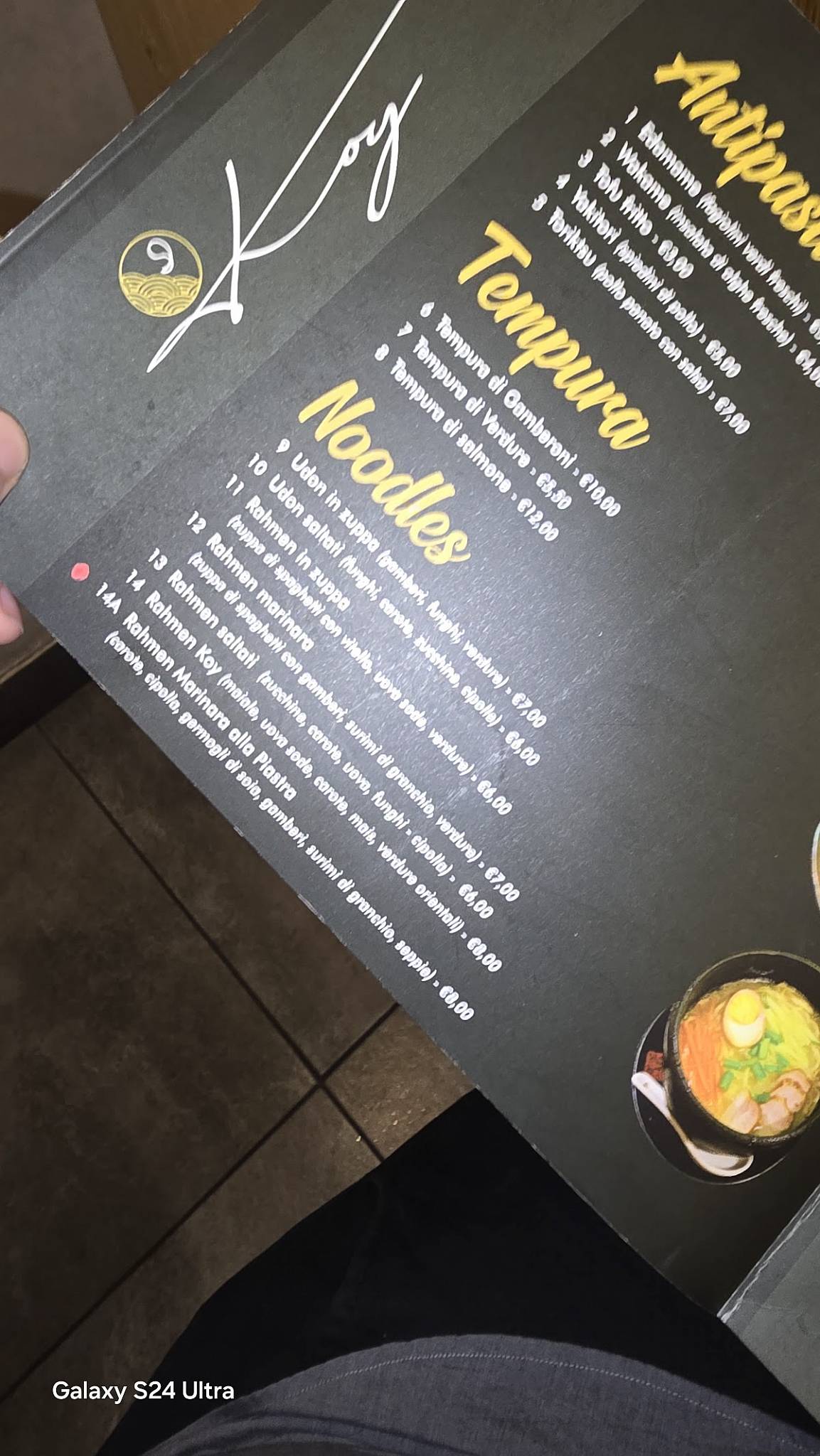 Menu di Koy Sushi 