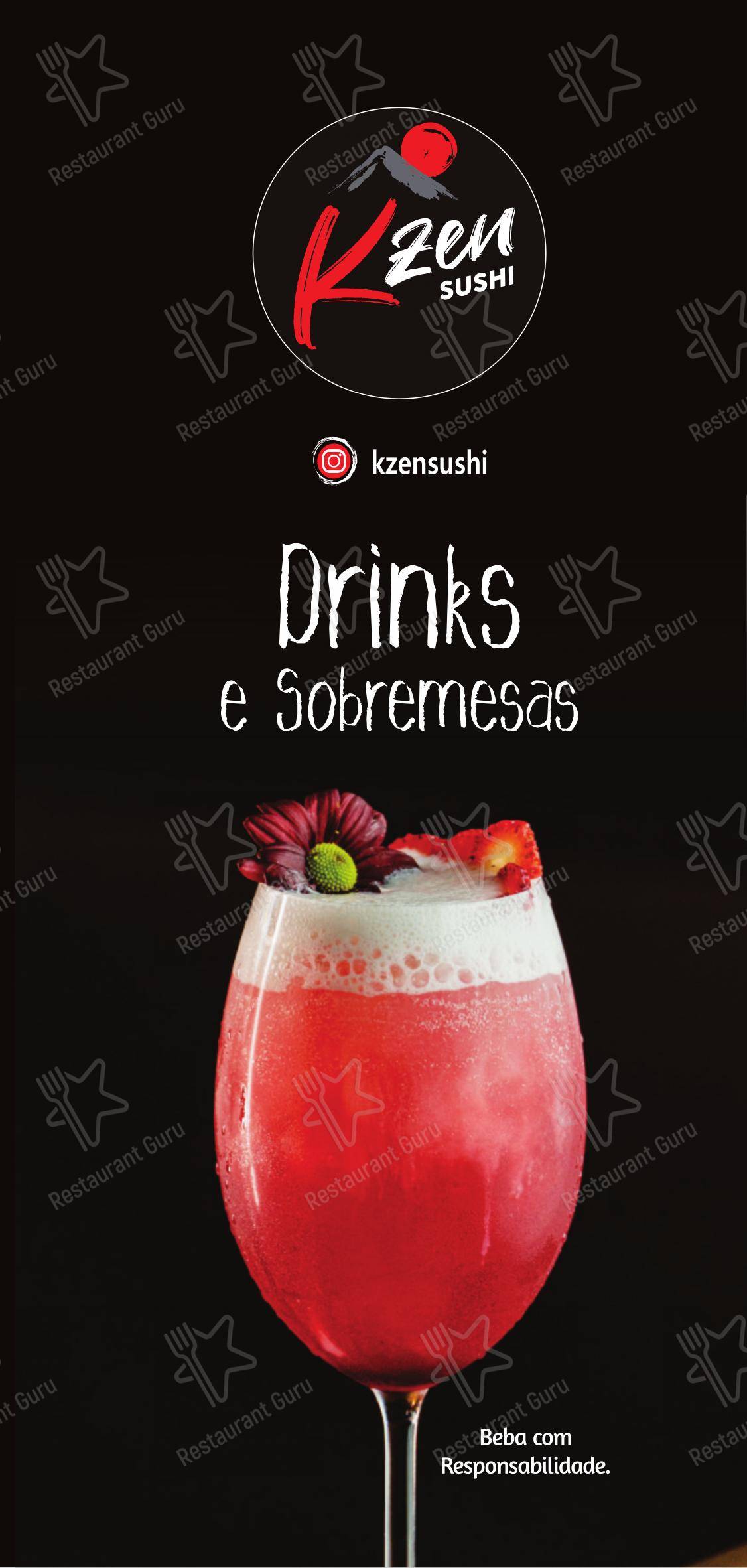 Menu para Kzen Sushi em São Paulo