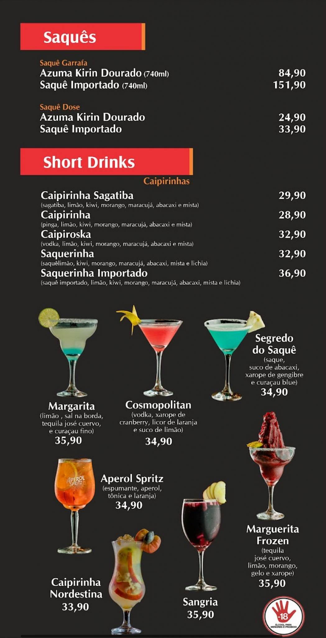 Kzen Sushi cardápio