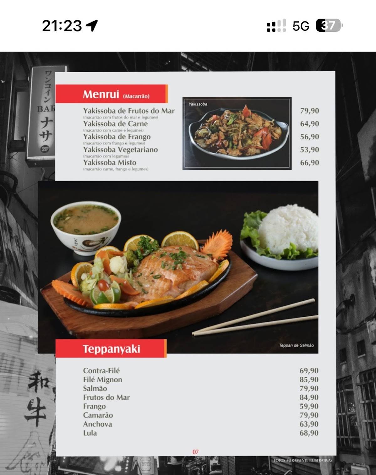 Kzen Sushi cardápio