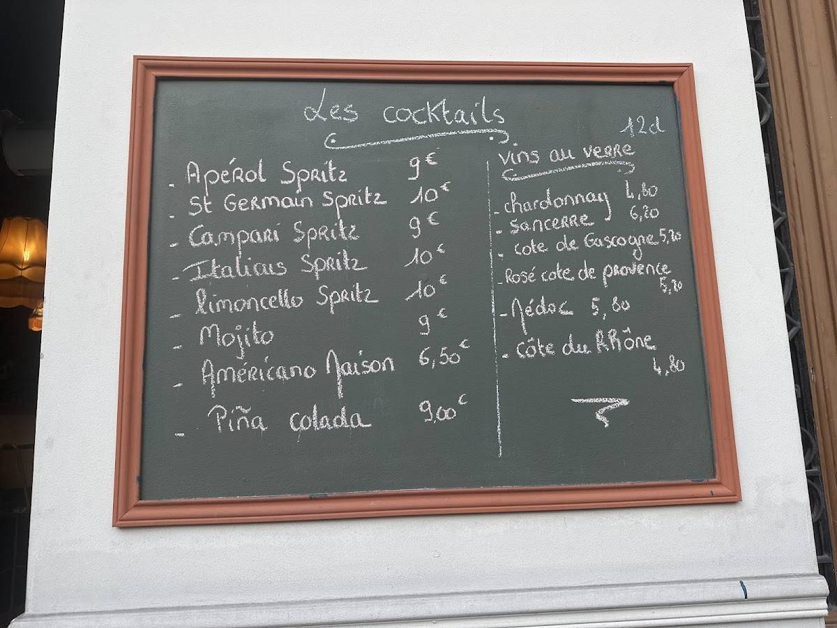 Menu de L'Oritano