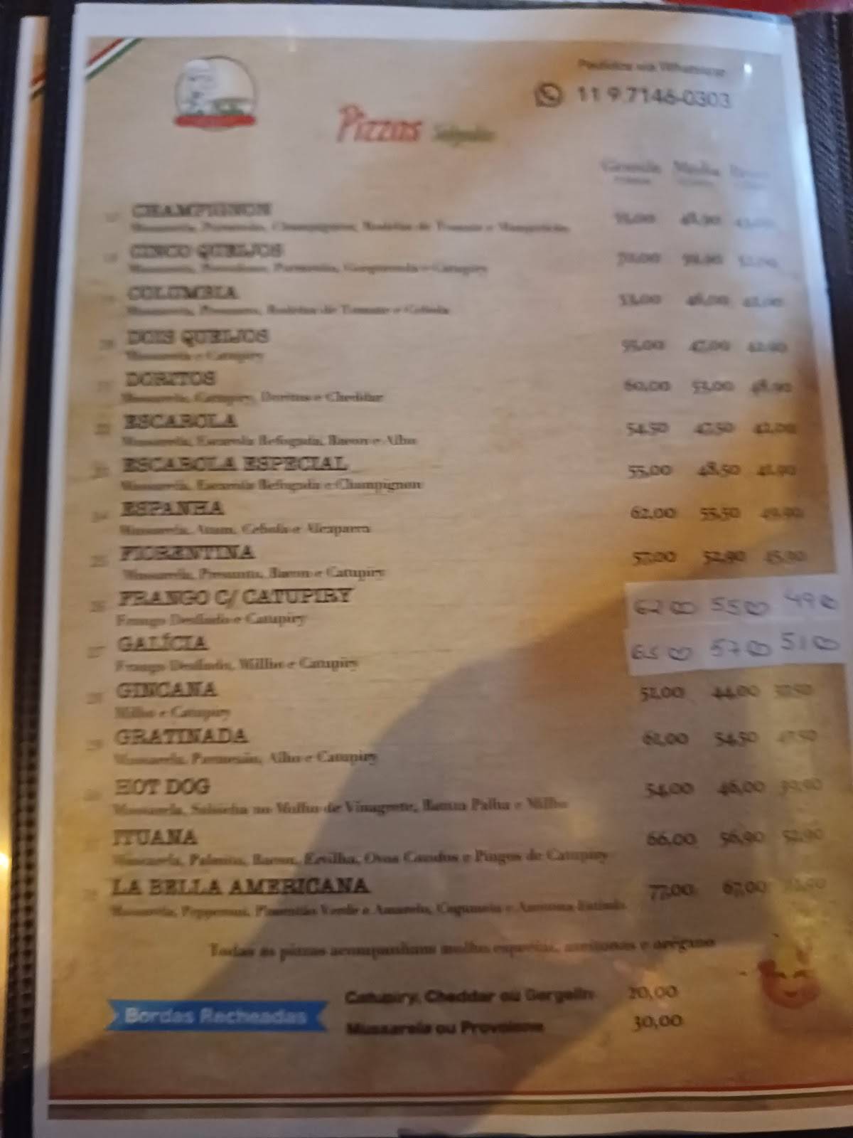 La Bella Casa di Pizza cardápio