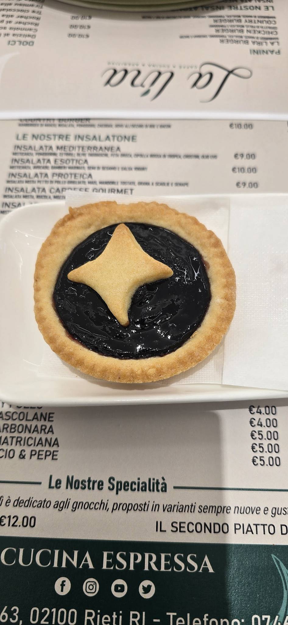 Menu di LA LIRA 