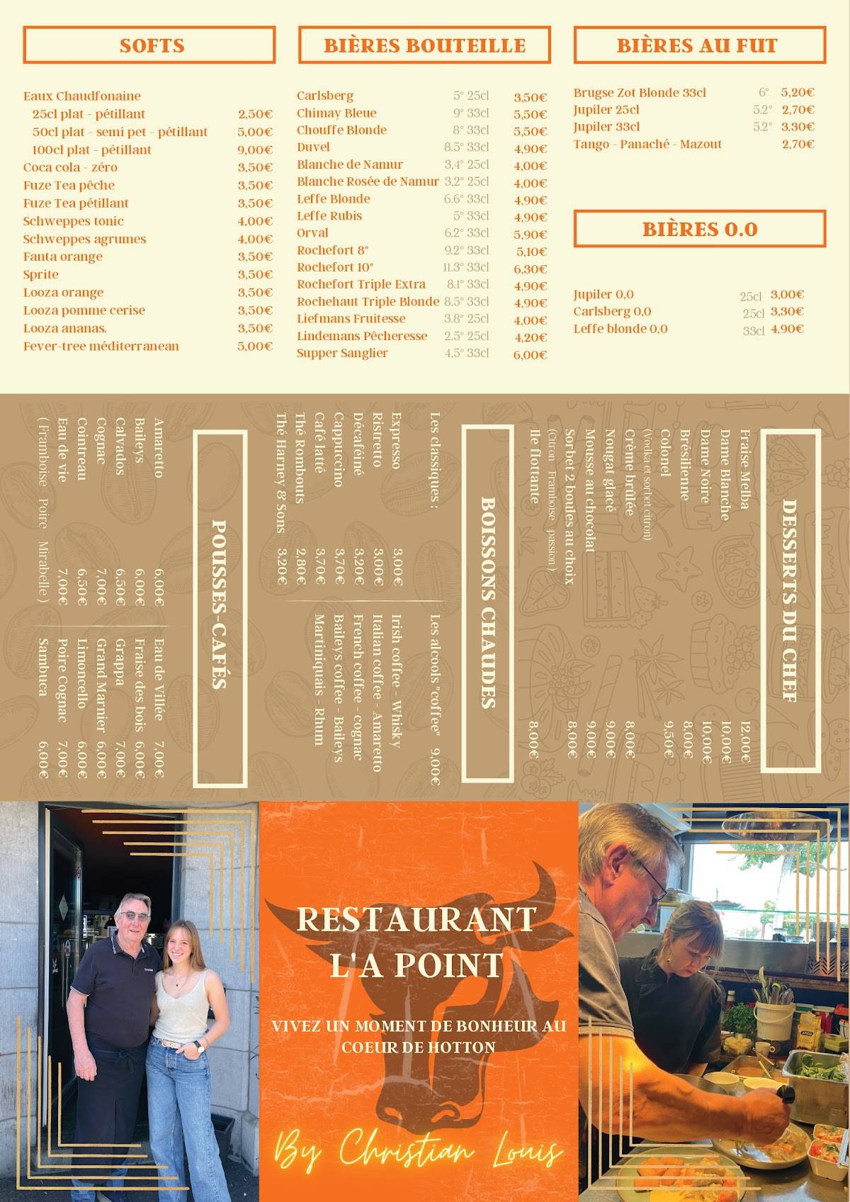 Menu de L'A Point