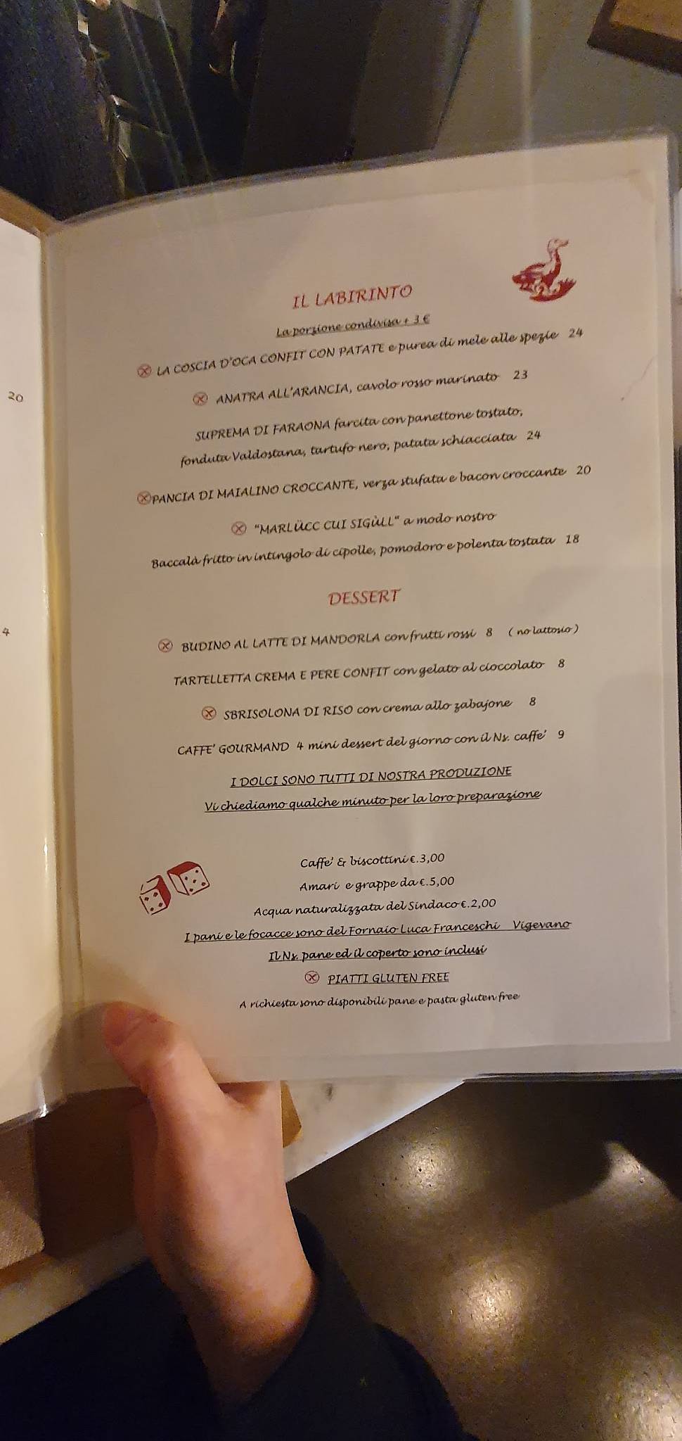 Menu di L'Oca Ciuca 
