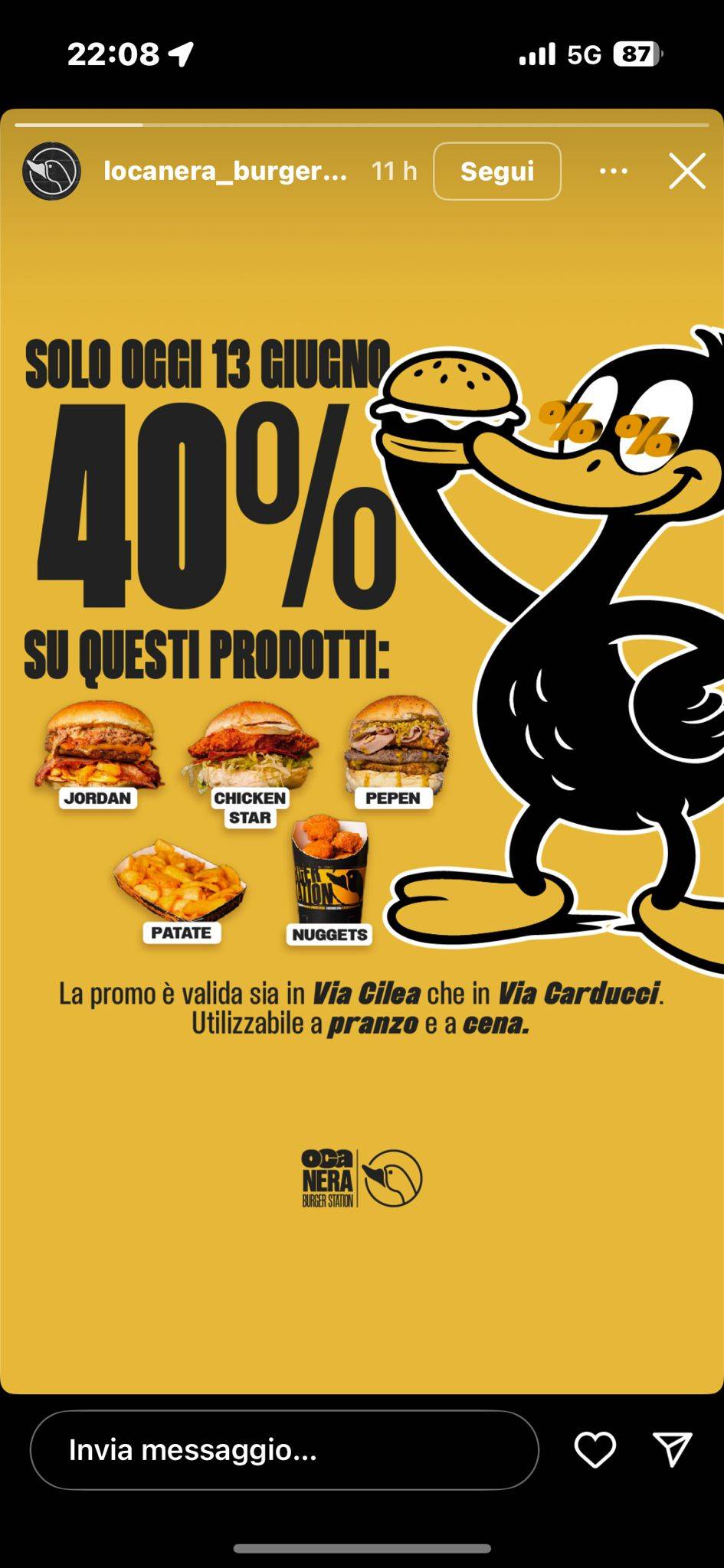 Menu di L'Oca Nera • Burger Station • 