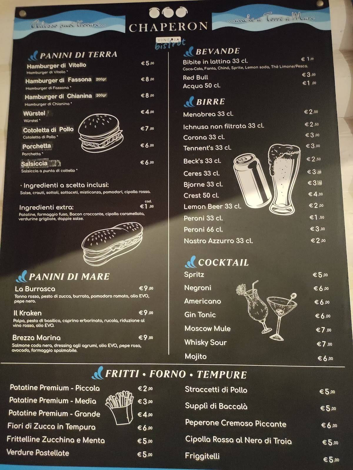 Menu di La Baita 