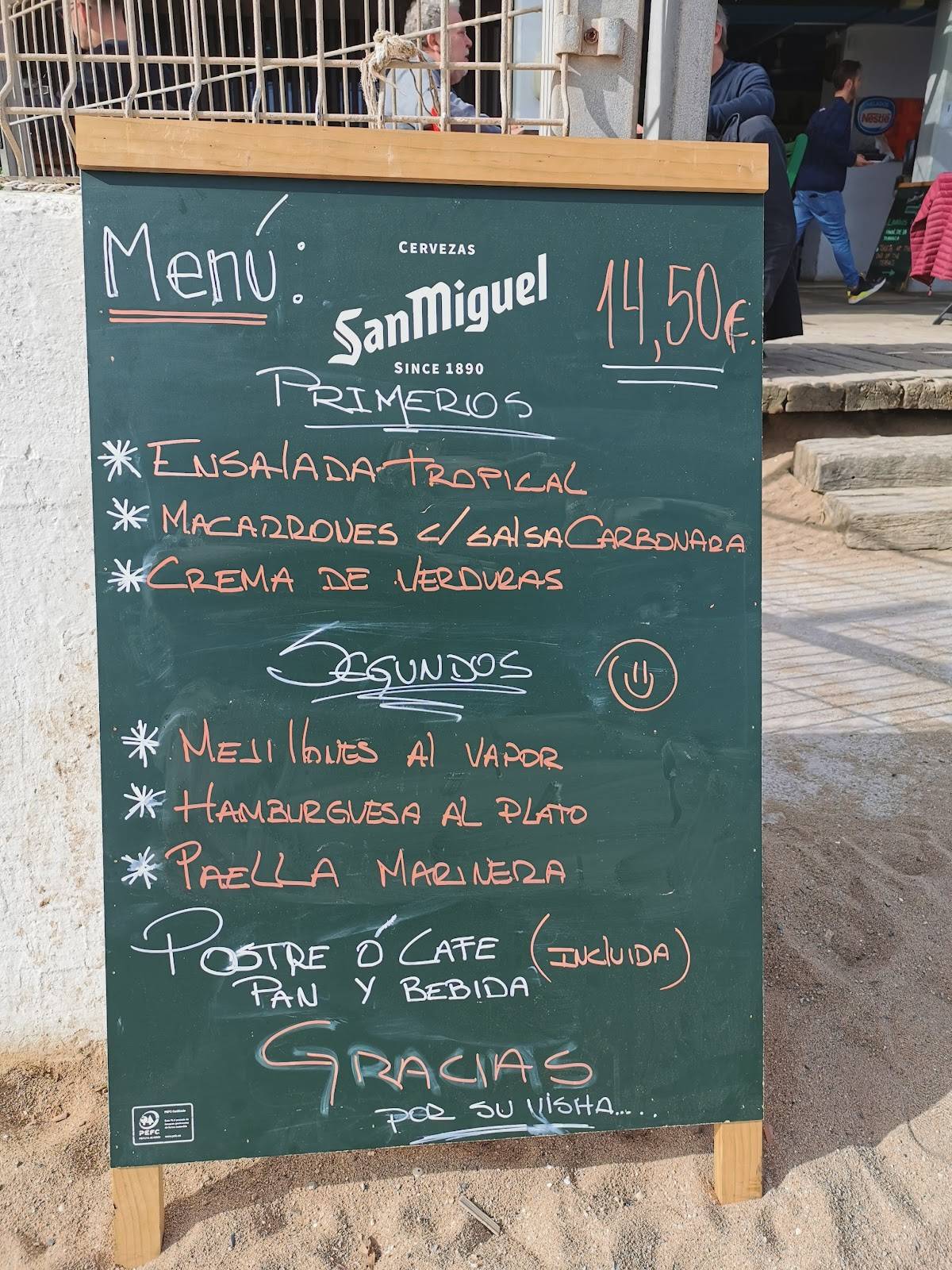 Carta del restaurante La Base by Farré, Barcelona