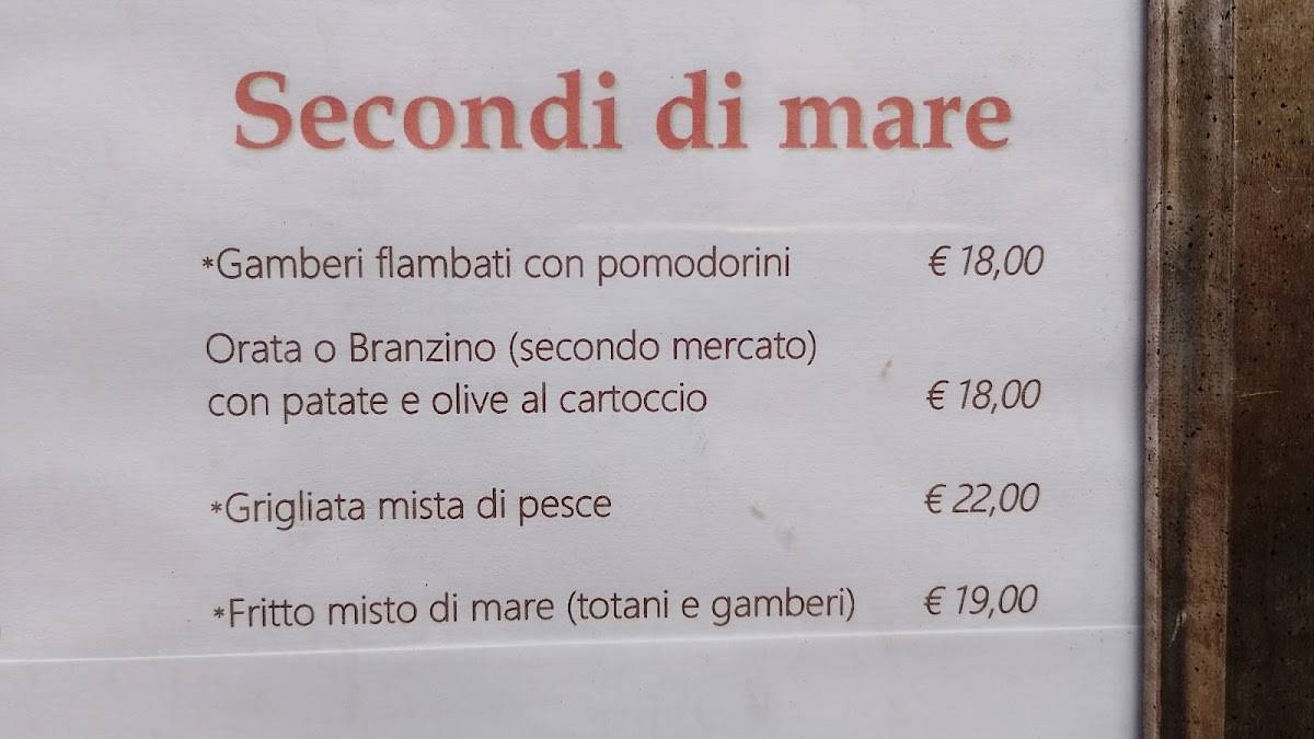 Menu di La Botte Genova 