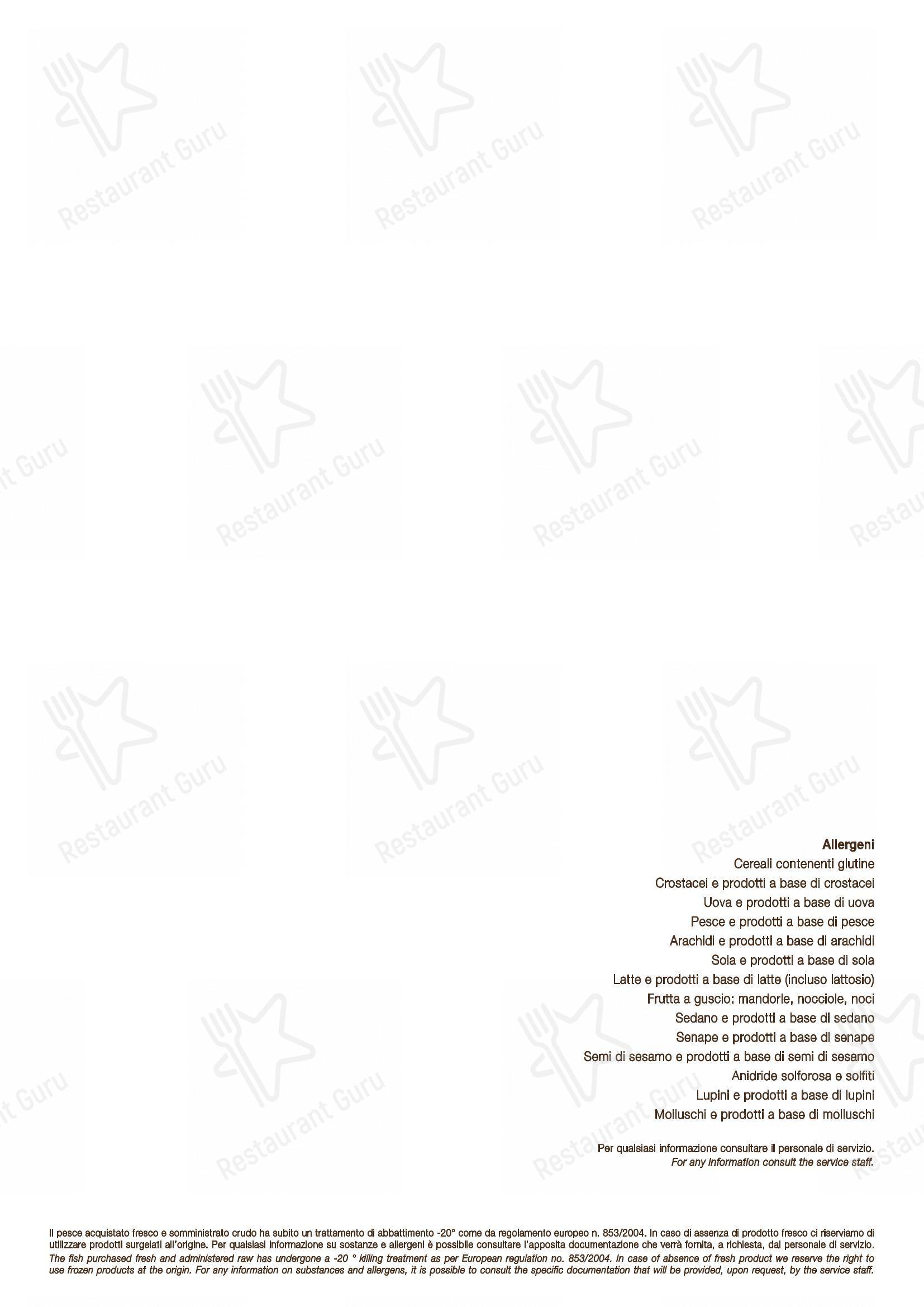 Menu per La Bruschetta ristorante