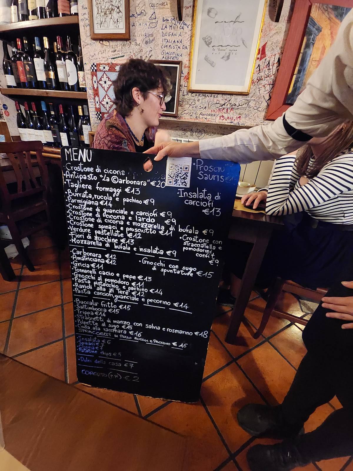 Menu di La Carbonara (Monti) 