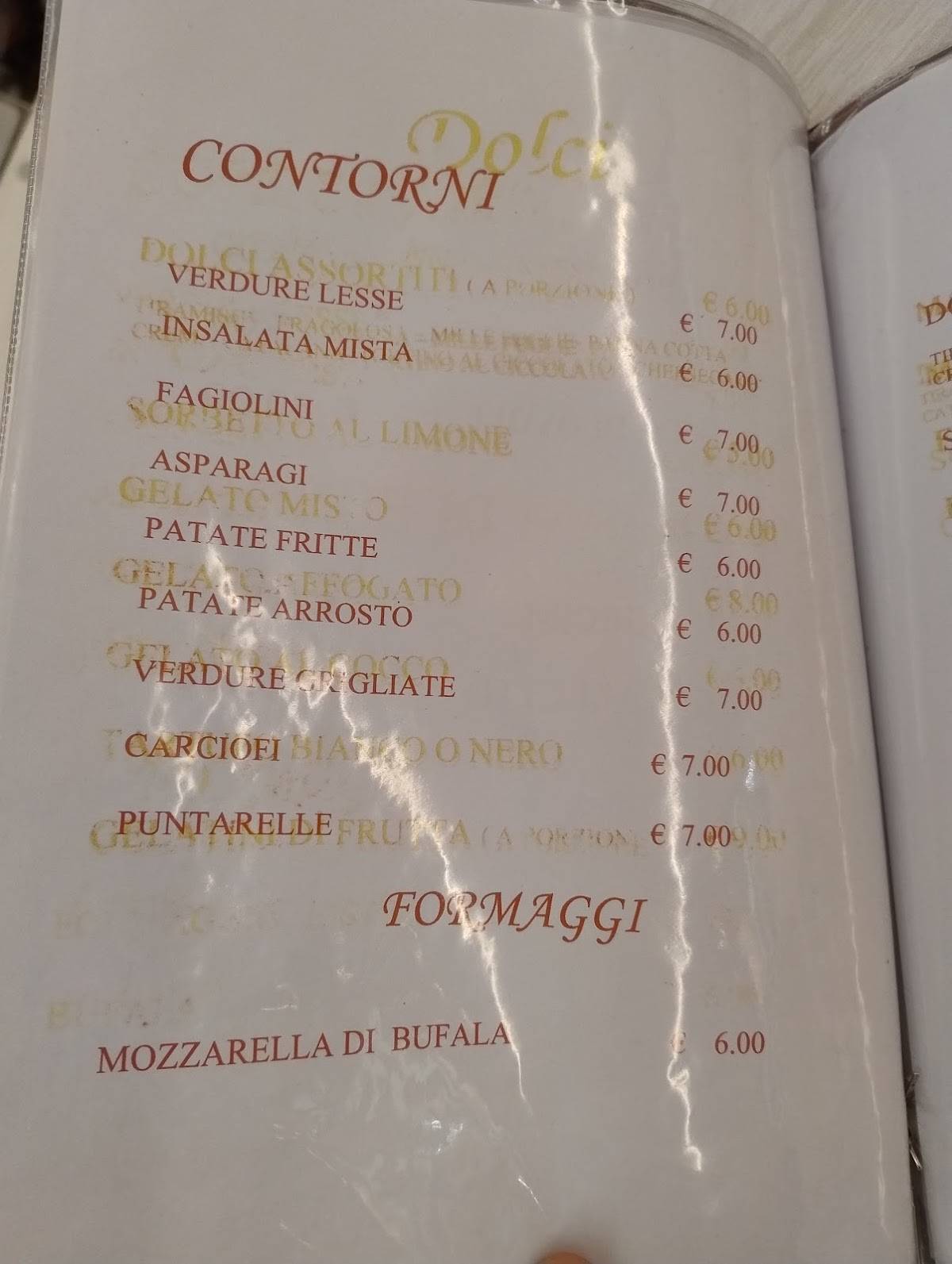 Menu di Ristorante La Cascina 