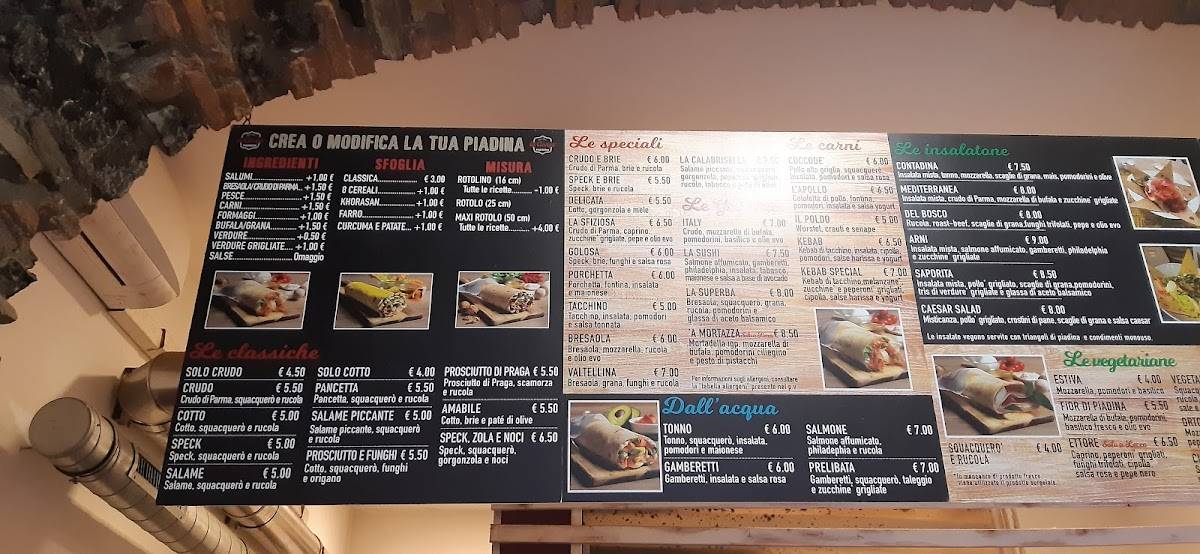 Menu di La Caveja 