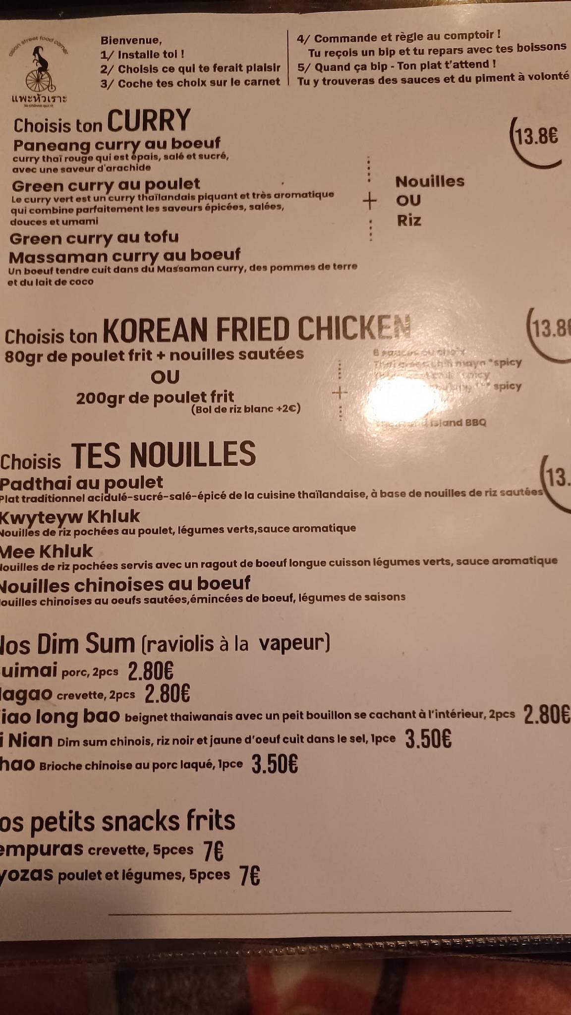 Menu au La Chèvre Qui Rit restaurant, Colmar
