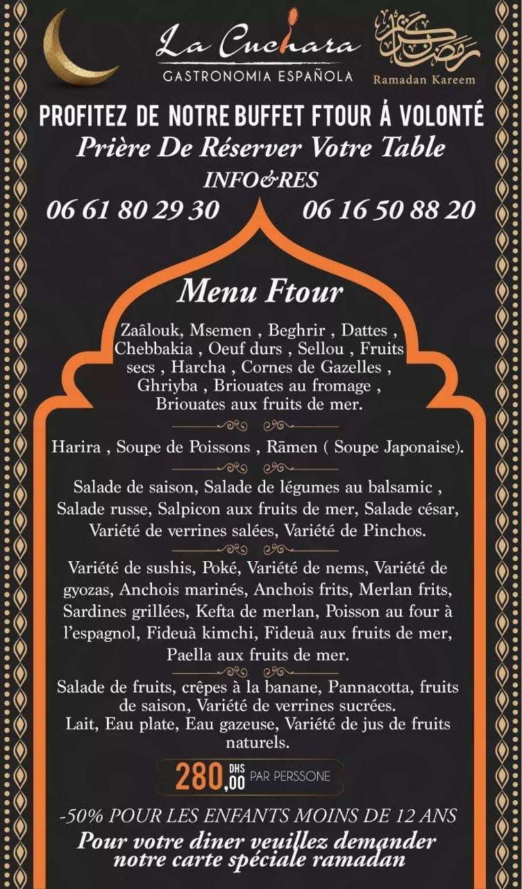 Menu de Restaurant La Cuchara