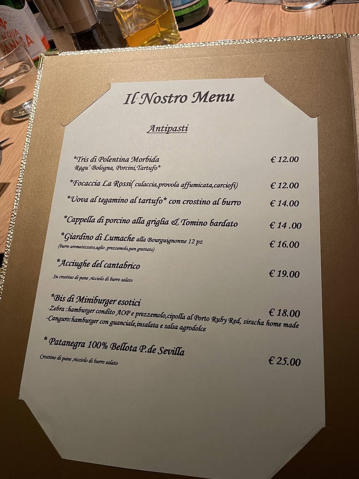Menu di La Filetteria 2.0 