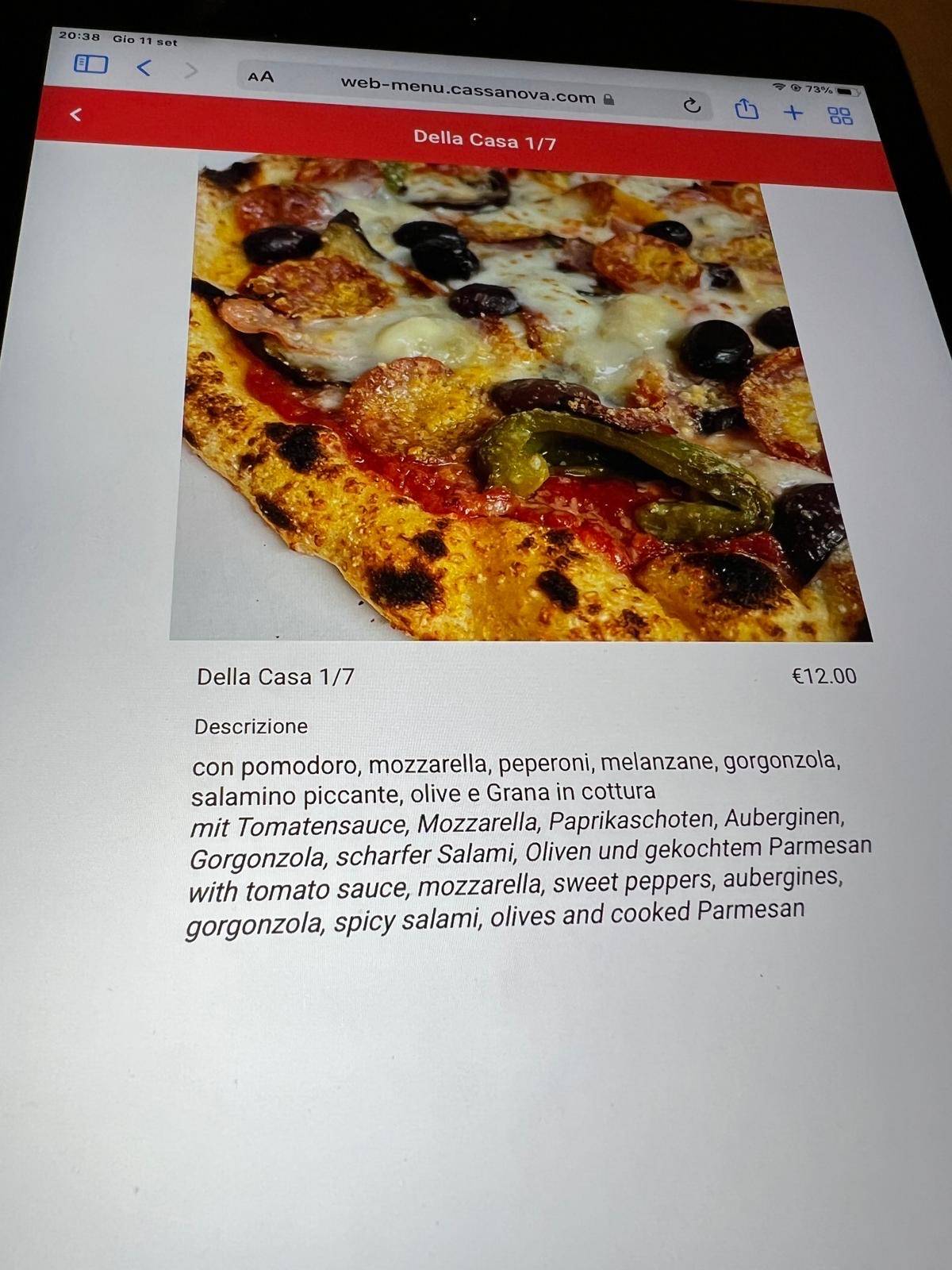 Menu di Ristorante La Lanterna 