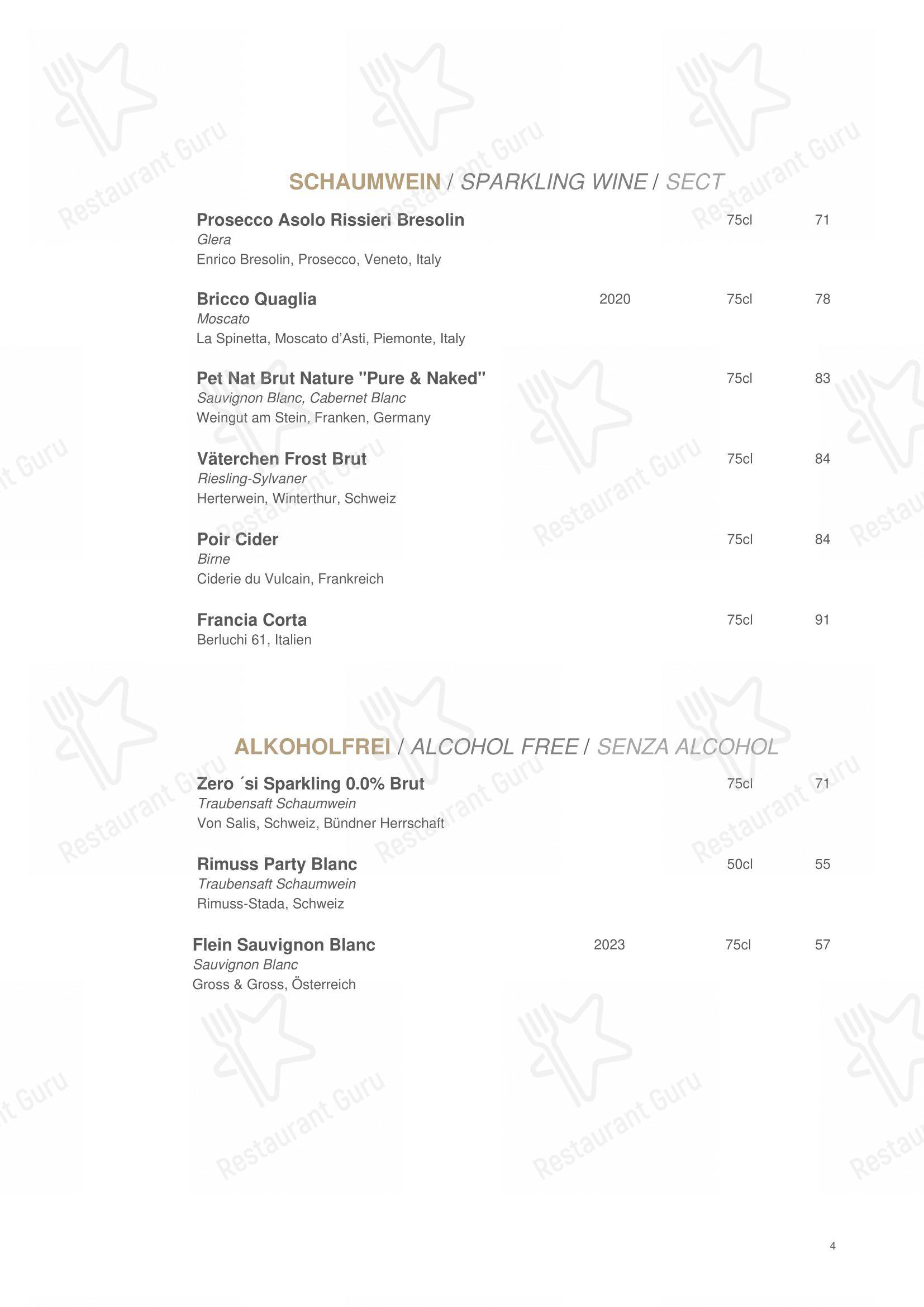 La Muña Davos in Davos - Основное меню