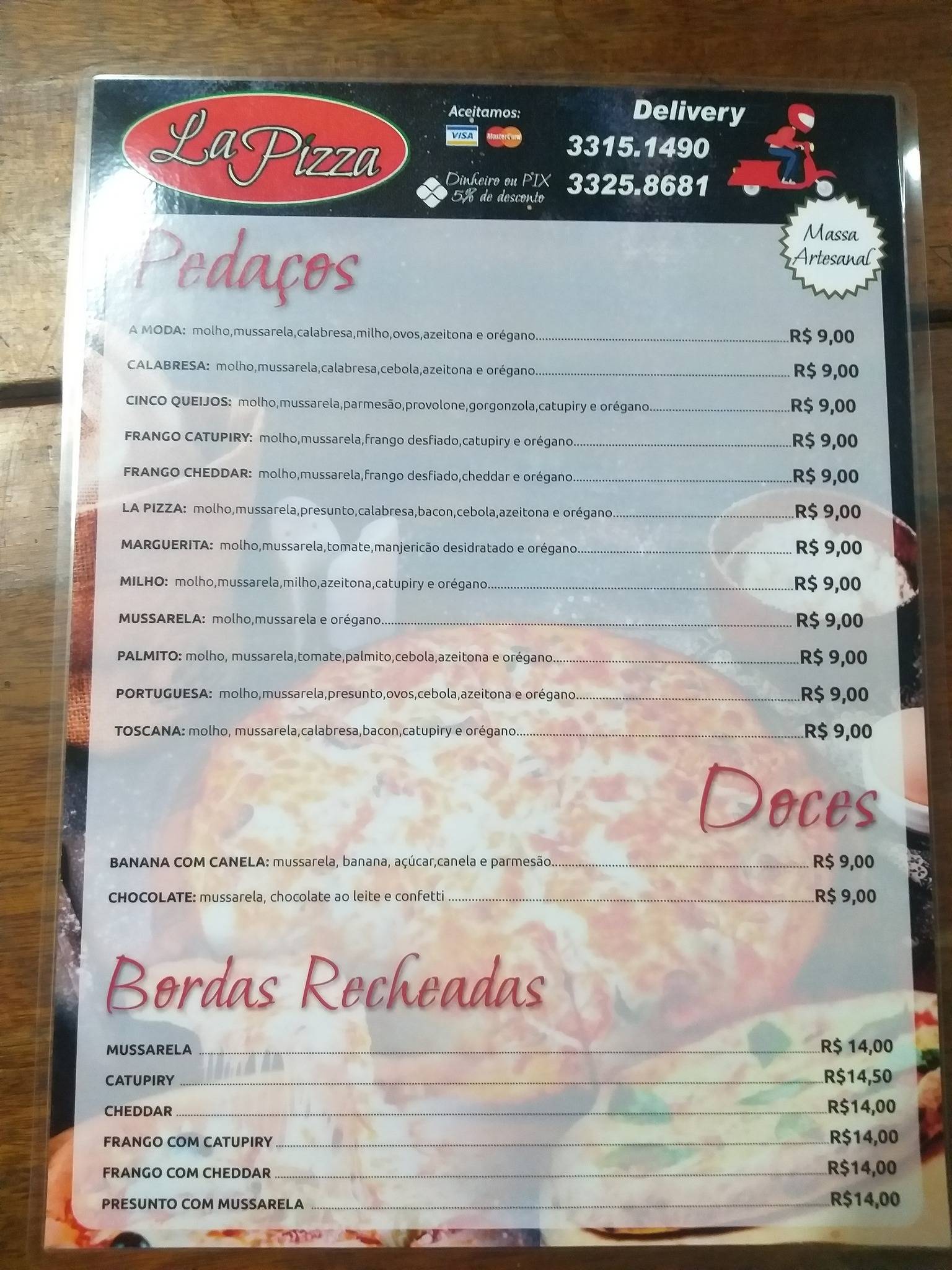 La Pizza uberaba Pizzaria cardápio