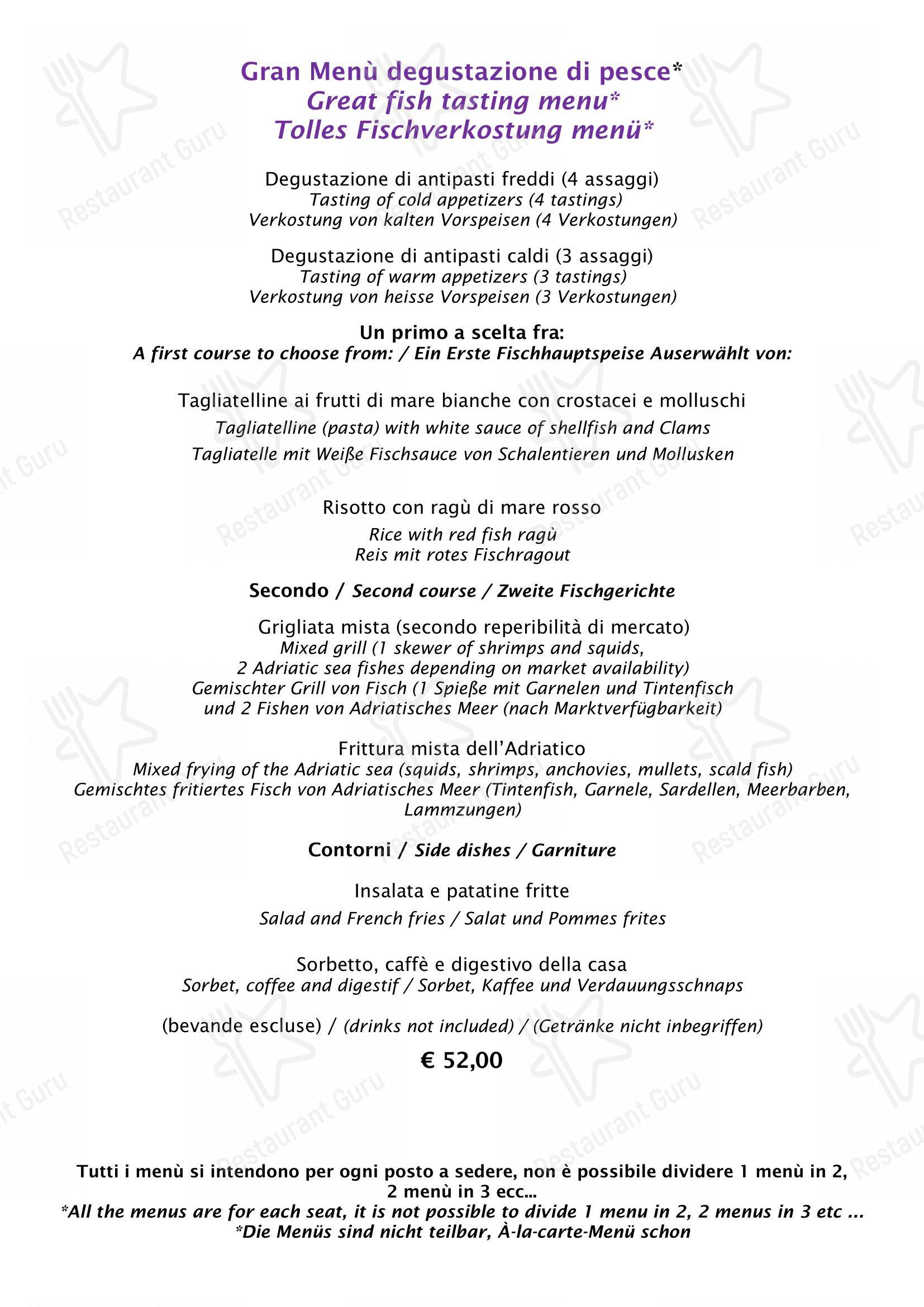 Коктейльная карта per La Riva da Franco pizzeria