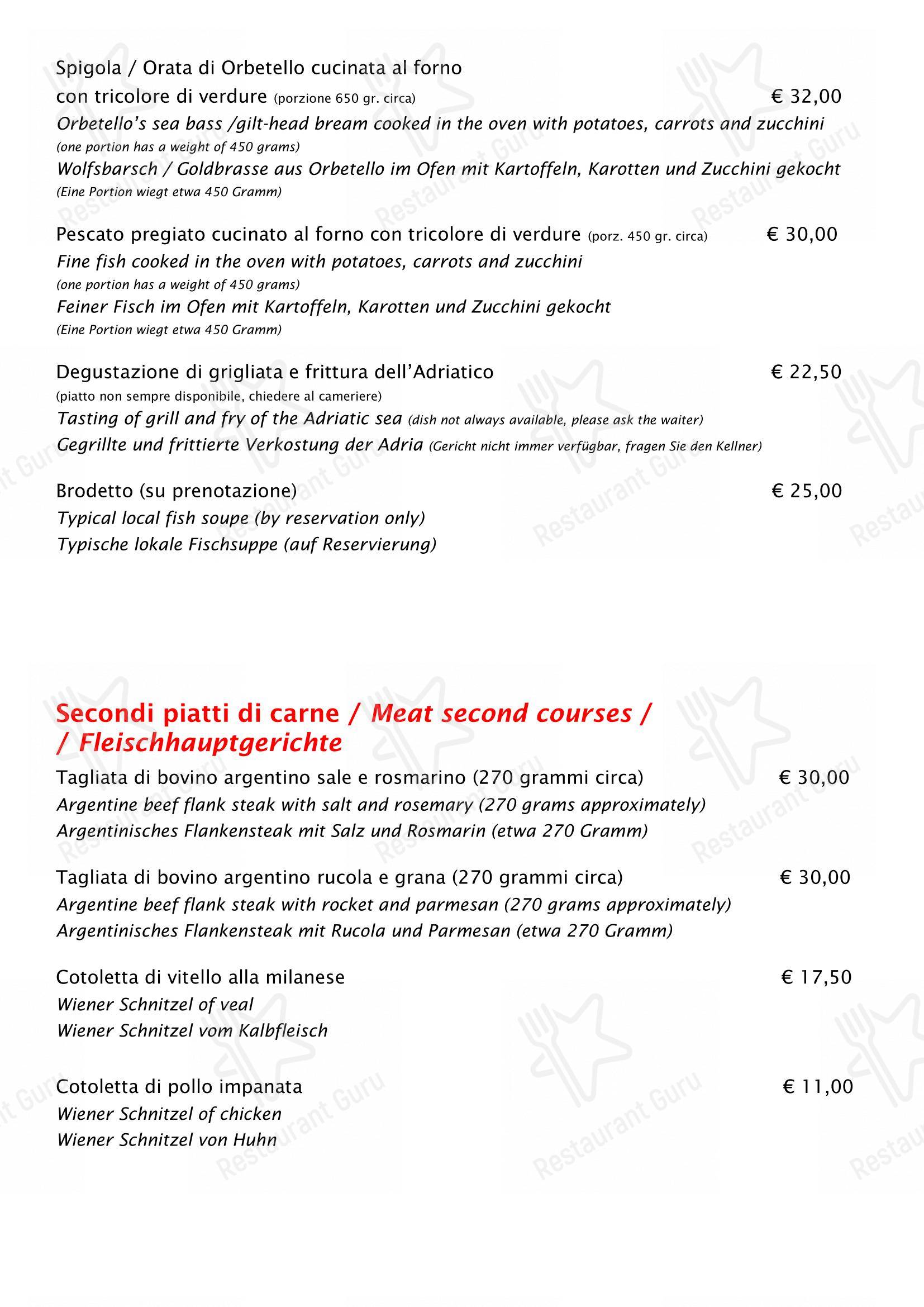 Menu di La Riva da Franco - Коктейльная карта