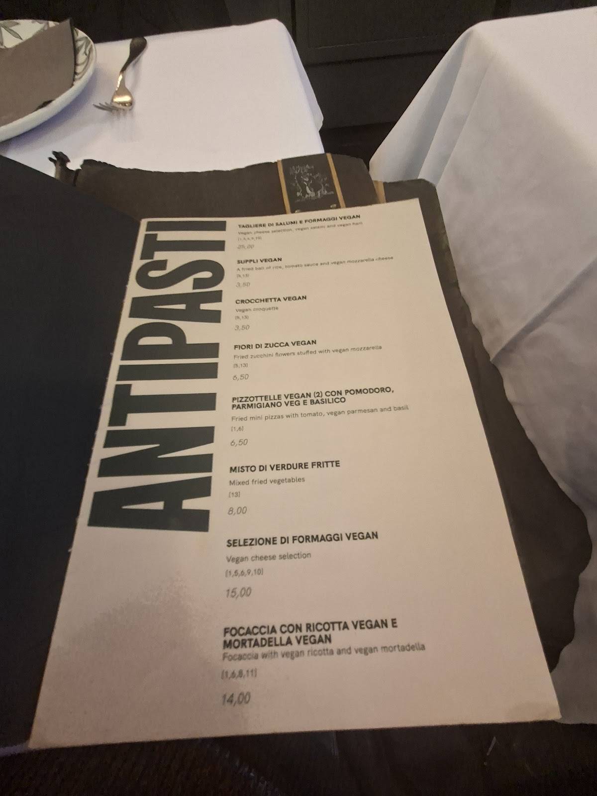 Menu di La Soffitta Renovatio 