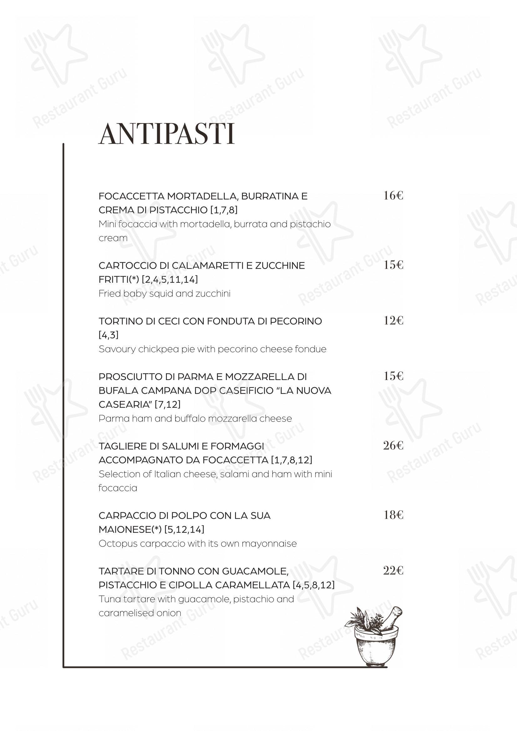 Menu per La Soffitta Renovatio pizzeria