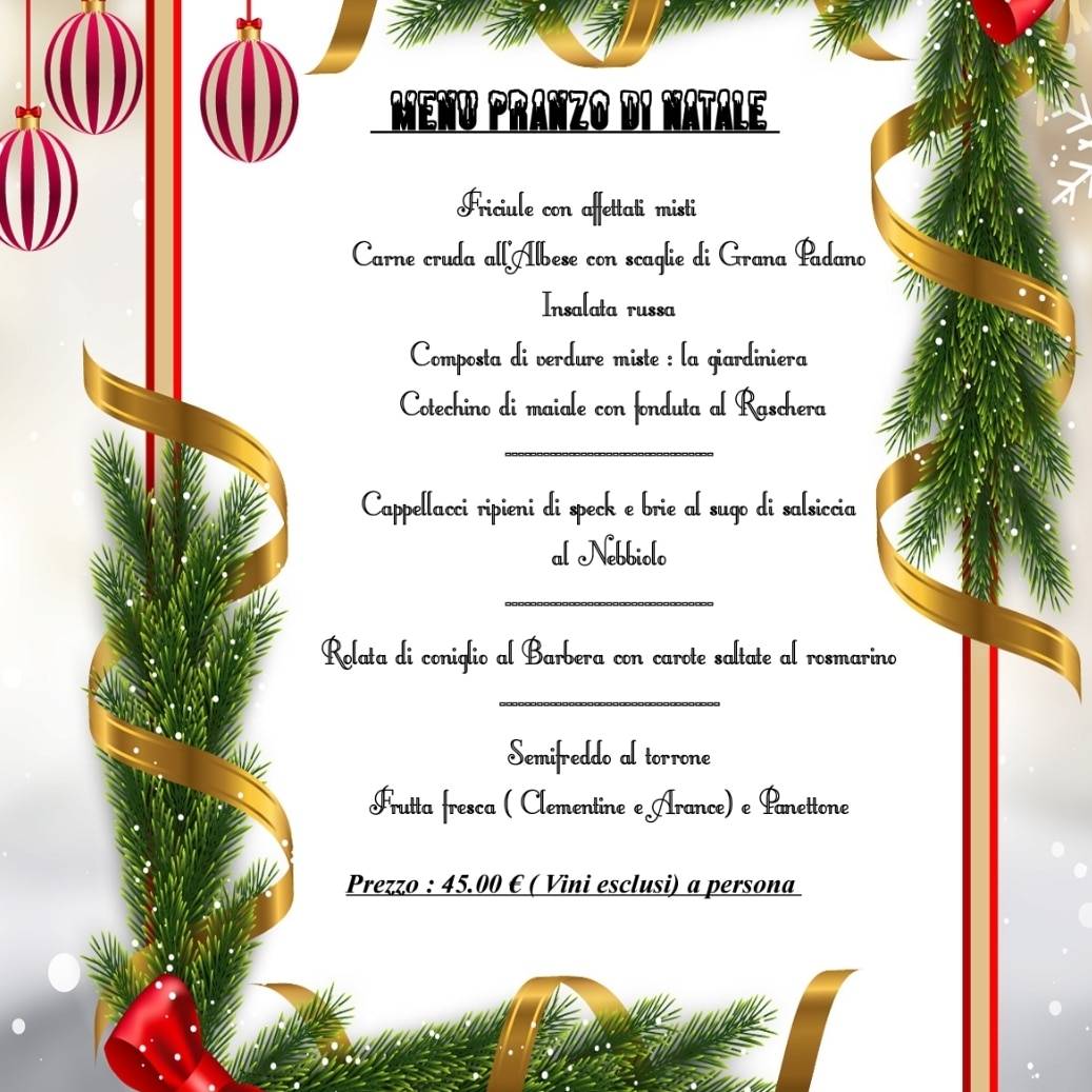 Menu di La Torre del Monastero 