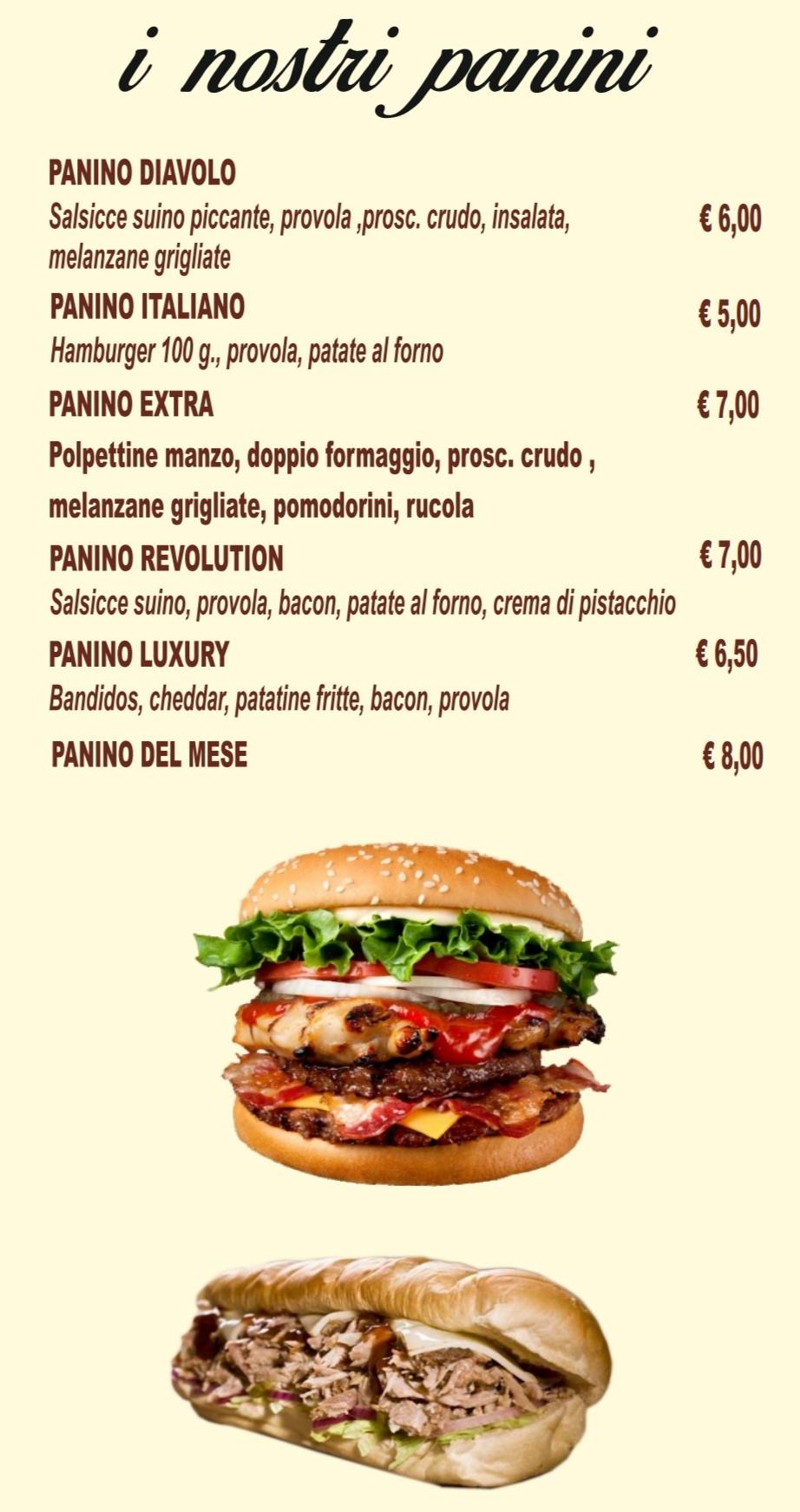 Menu di La piazzetta 