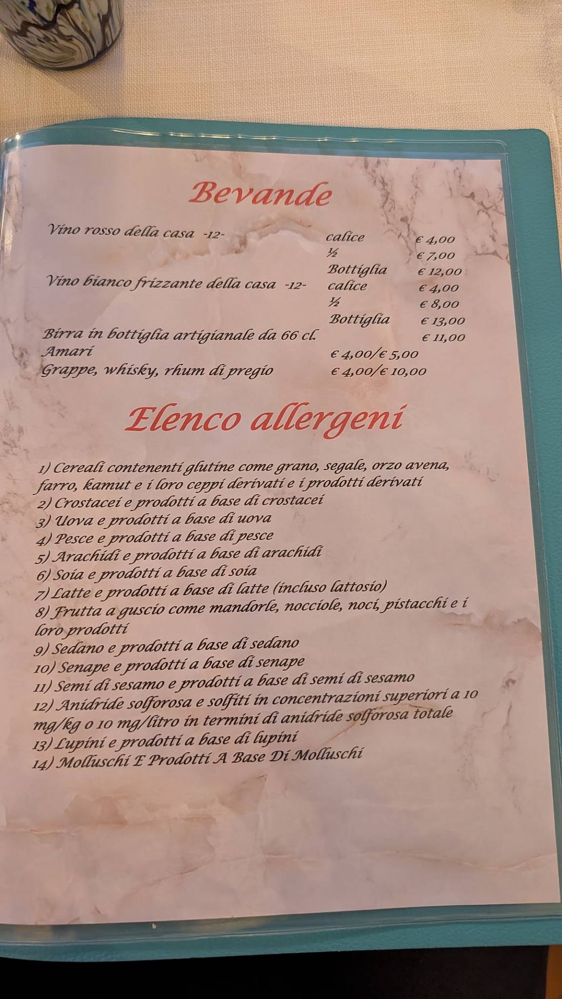 Menu di Laido e Corrotto 